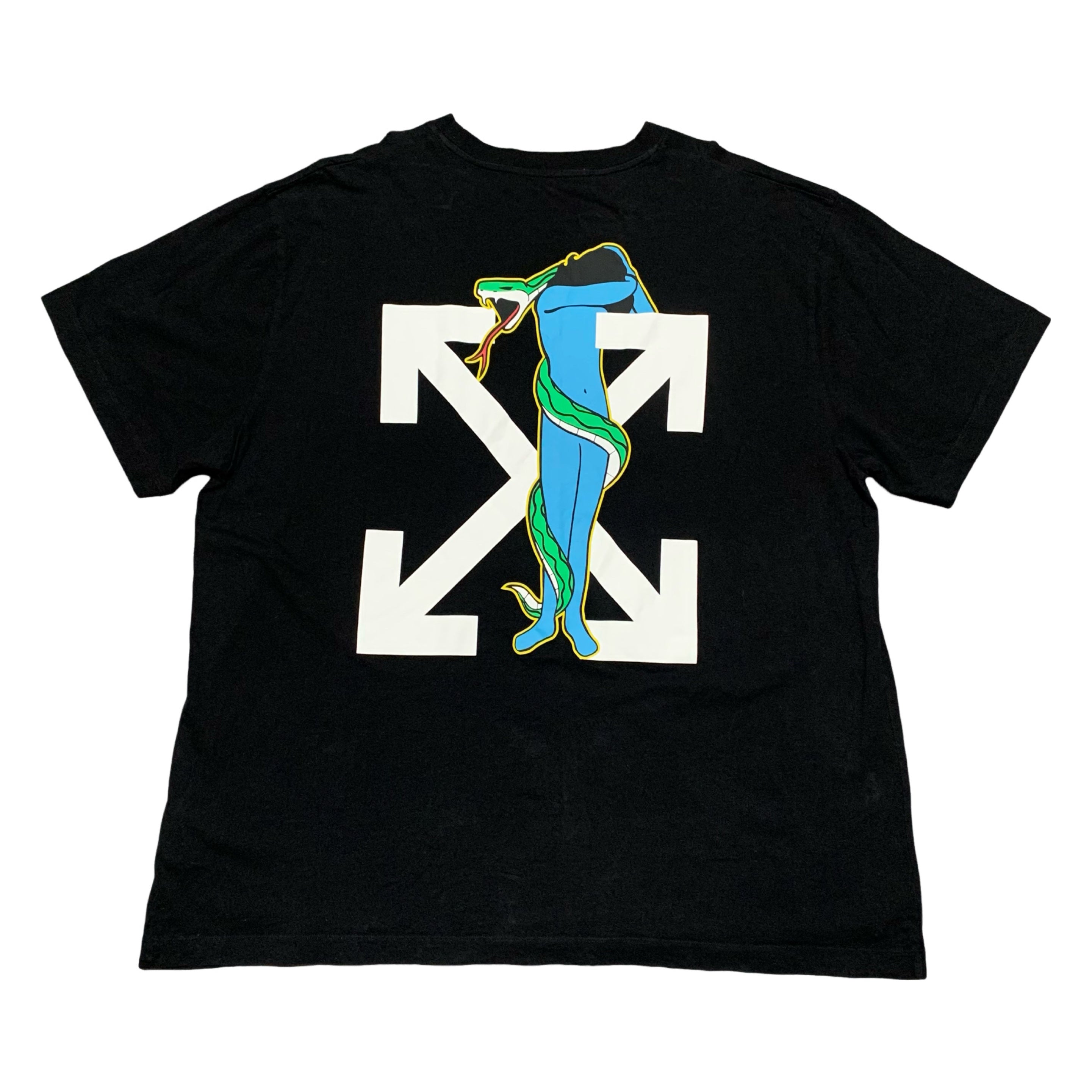 Off White XXL Adam Eve Arrows Black Tee Virgil Abloh