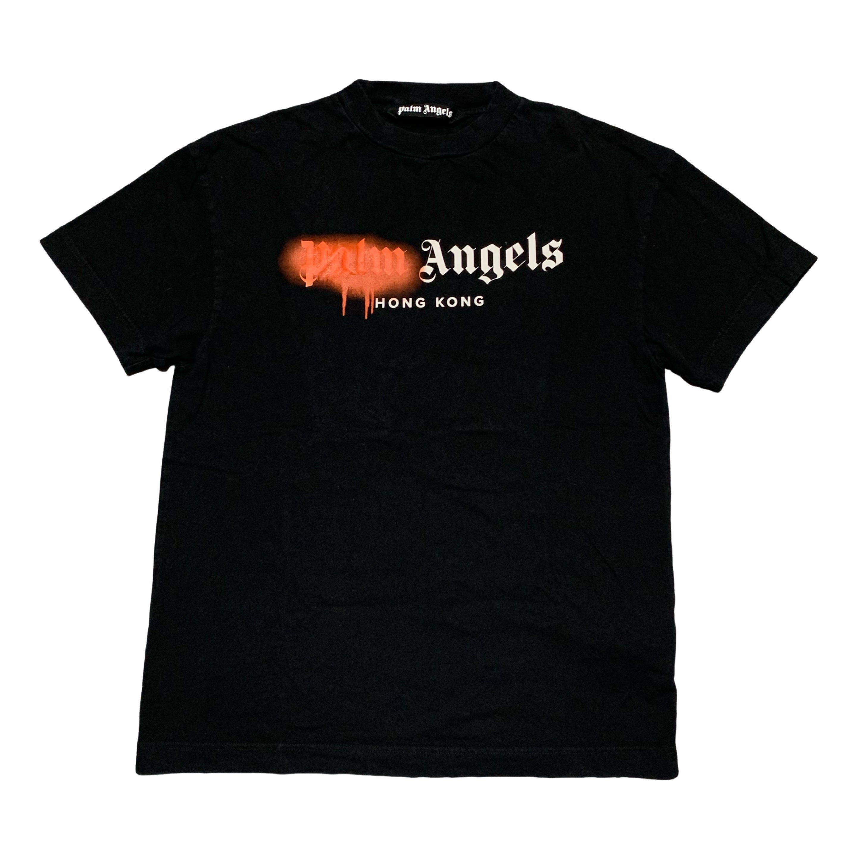 Palm Angels Medium Hong Kong Sprayed Black Tee
