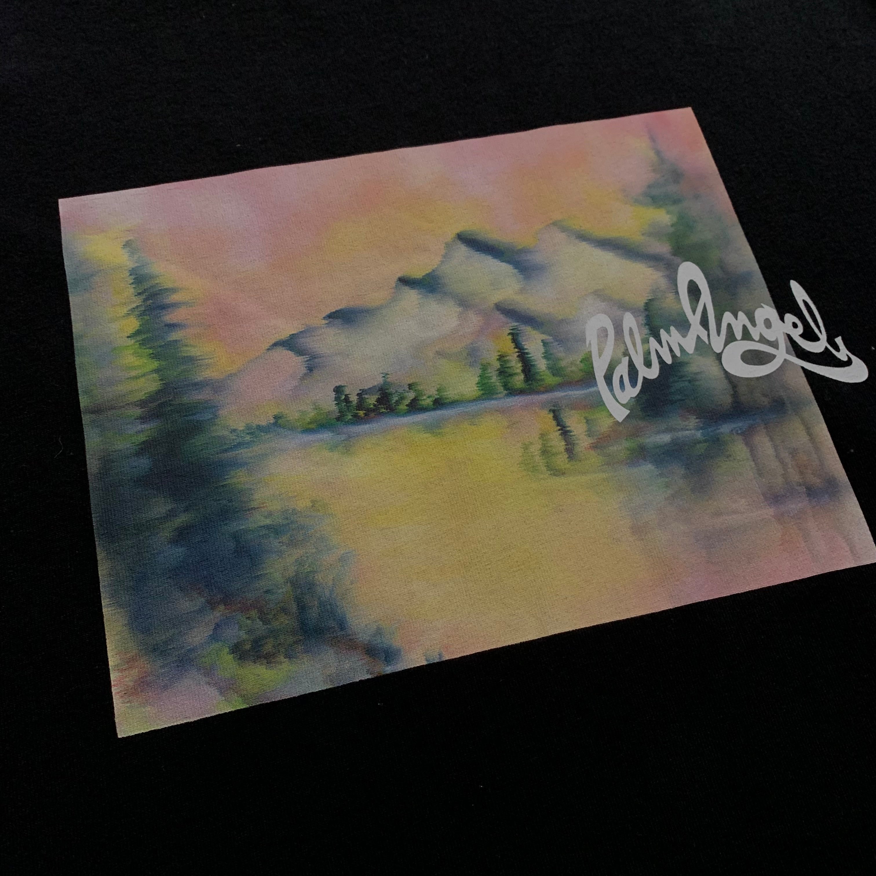 Palm Angels Small Tee Mountain Graphic Black T-Shirt