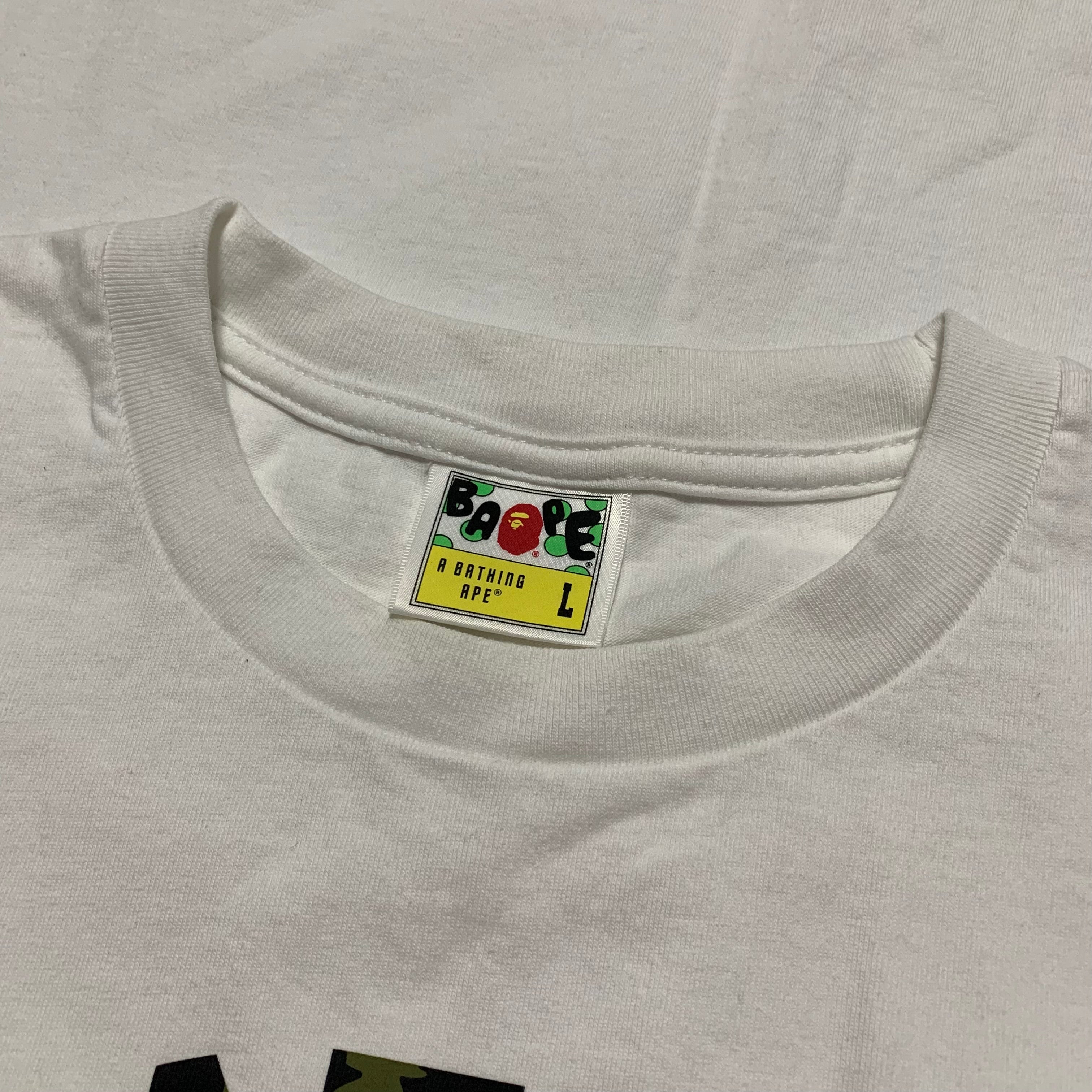 Bape Large College Camo White Tee A Bathing Ape