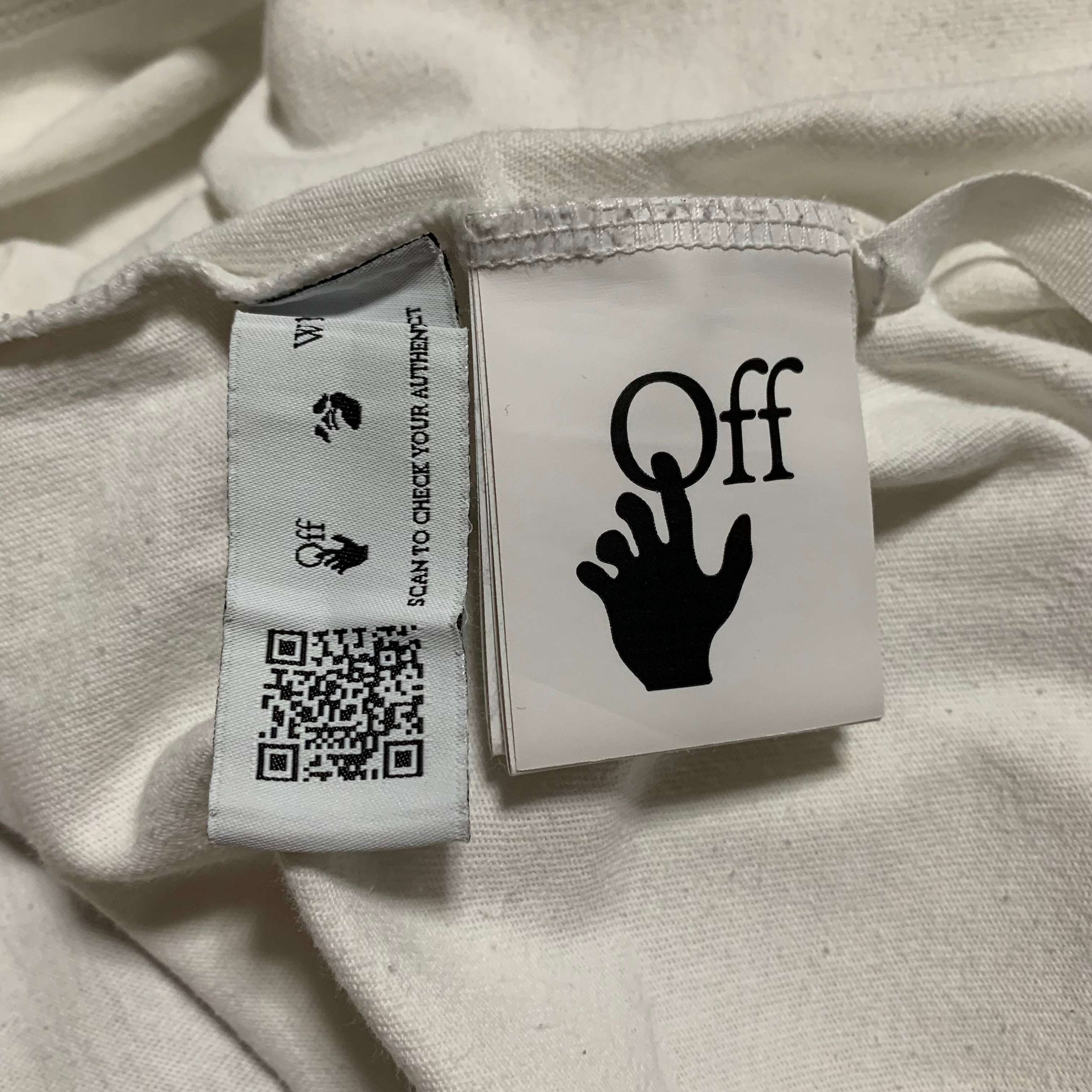 Off White Small Dripped Logo White Tee Virgil Abloh