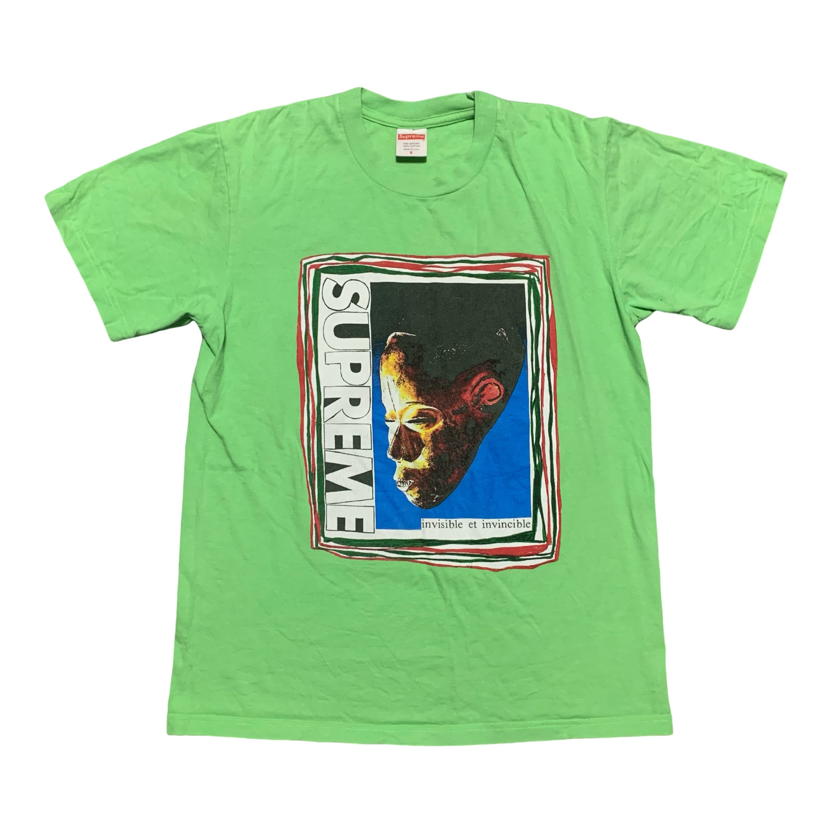 Supreme Small Mask Lime Green Tee 2022