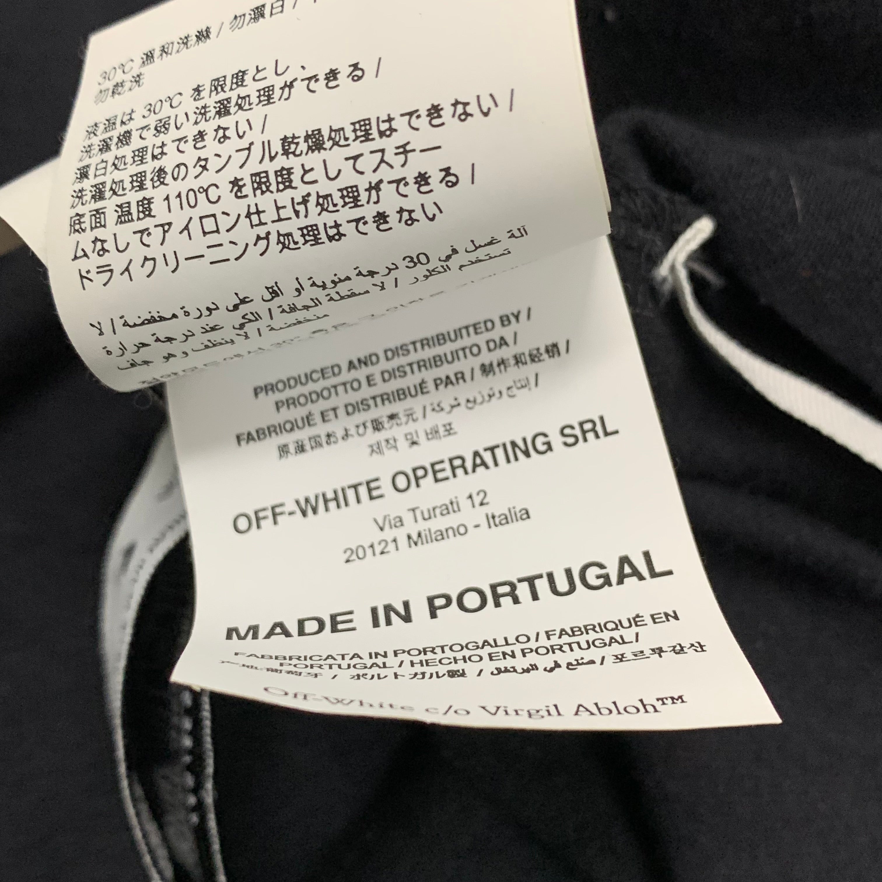 Off White Large Tee Caravaggio Boy Arrows Black T-Shirt Virgil Abloh