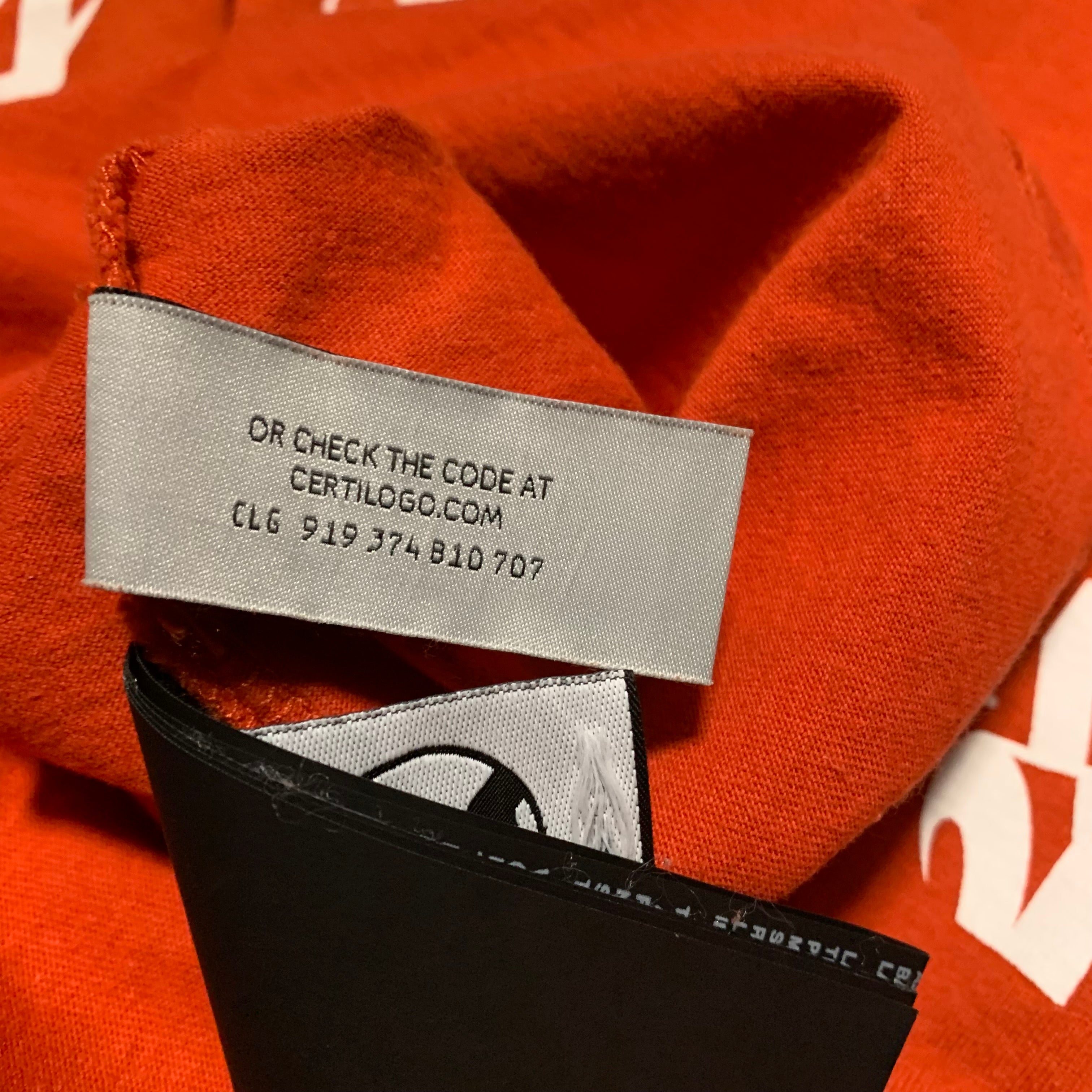 Palm Angels Medium Orange Kill The Bear Tee
