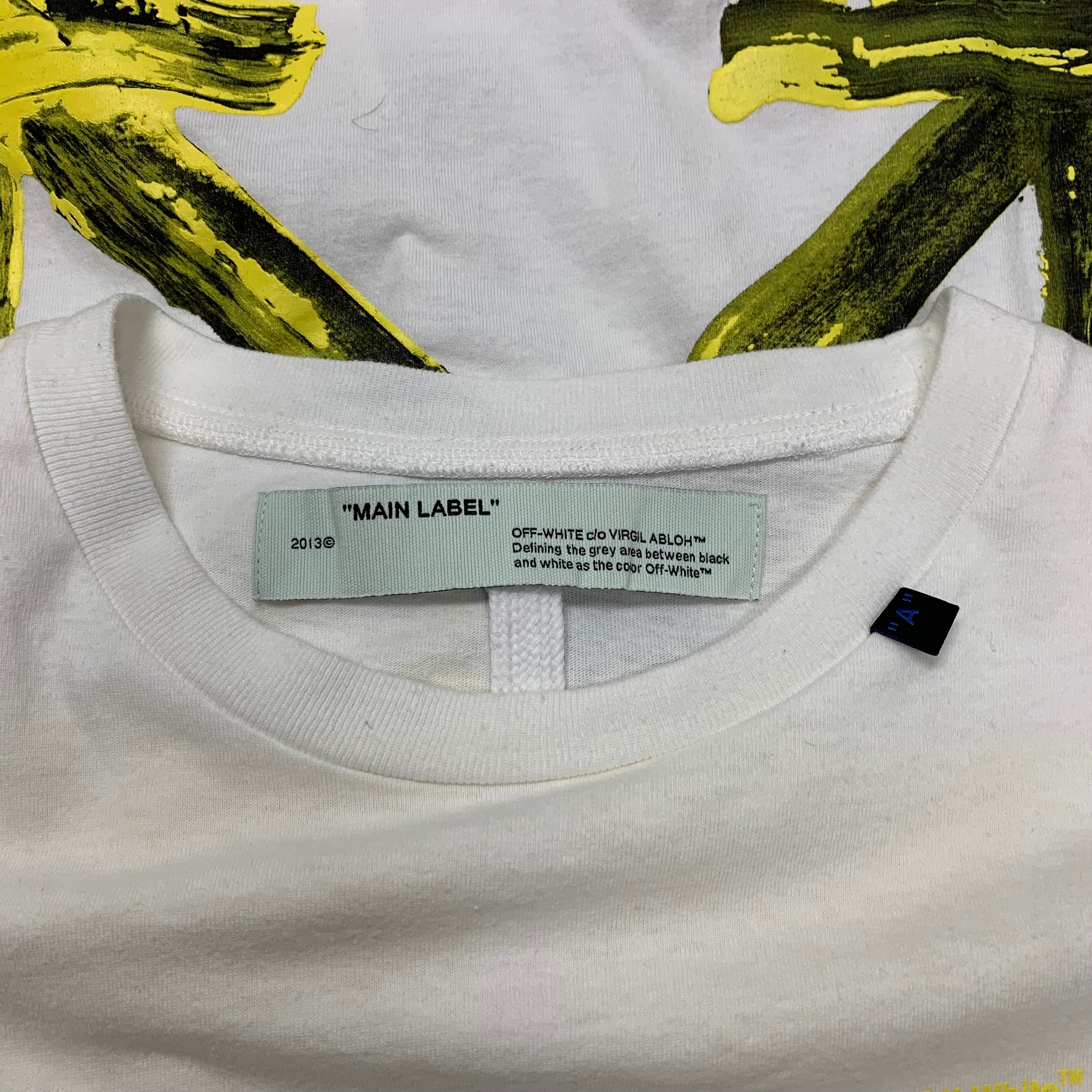 Off White Large Tee Acrylic Arrows White T-Shirt Virgil Abloh