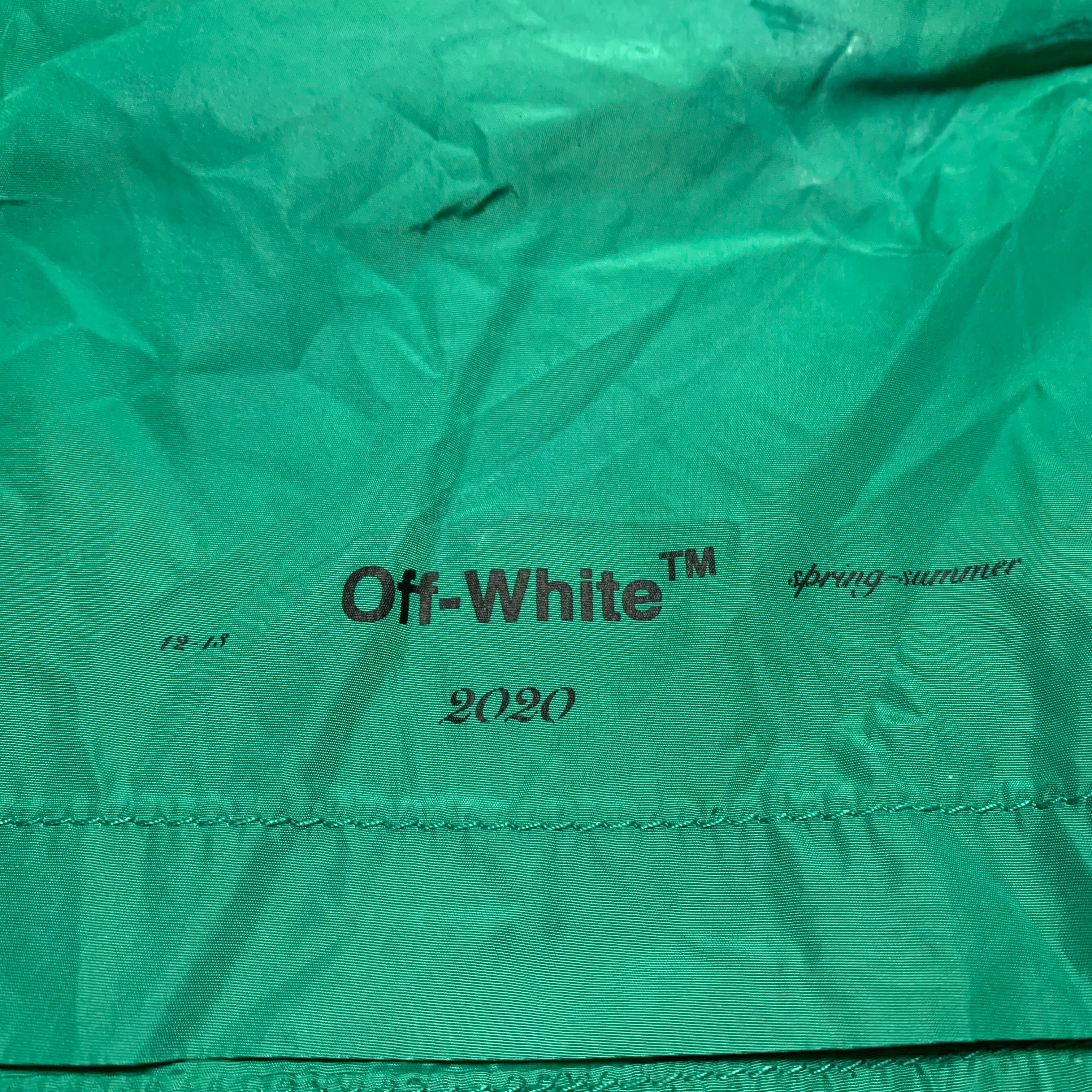Off White XL Swim Shorts Green Bottoms Virgil Abloh