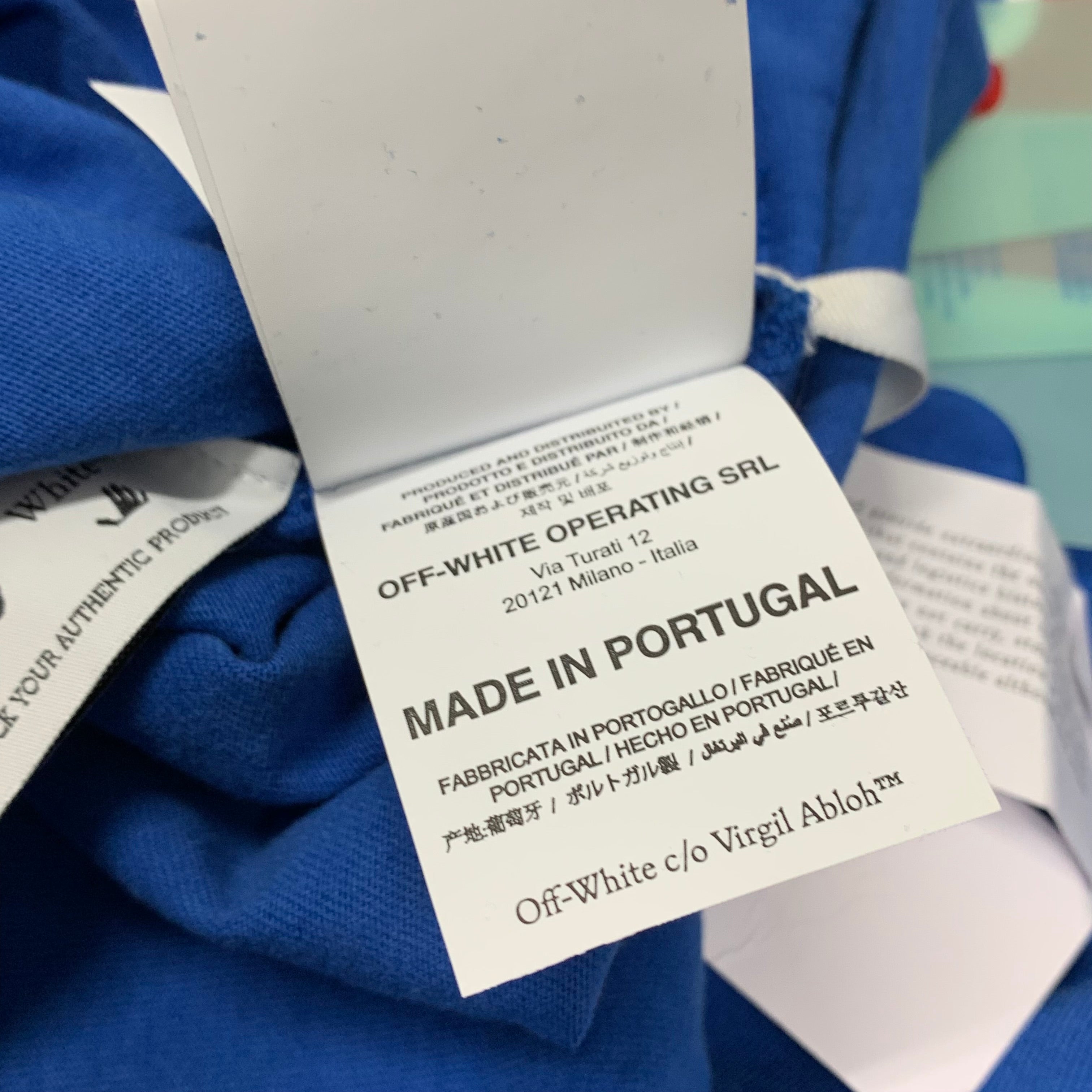 Off White Small Tee MLB Chicago Cubs Blue T-Shirt Virgil Abloh
