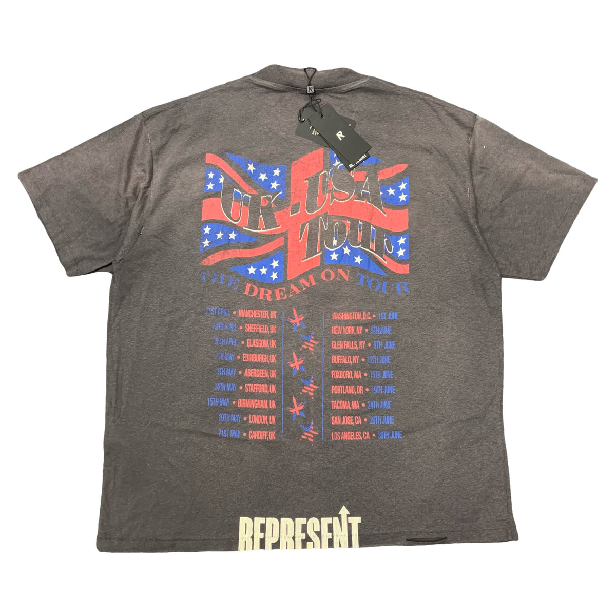 Represent XL Tee Dream On Tour Sun Fade Grey T-Shirt