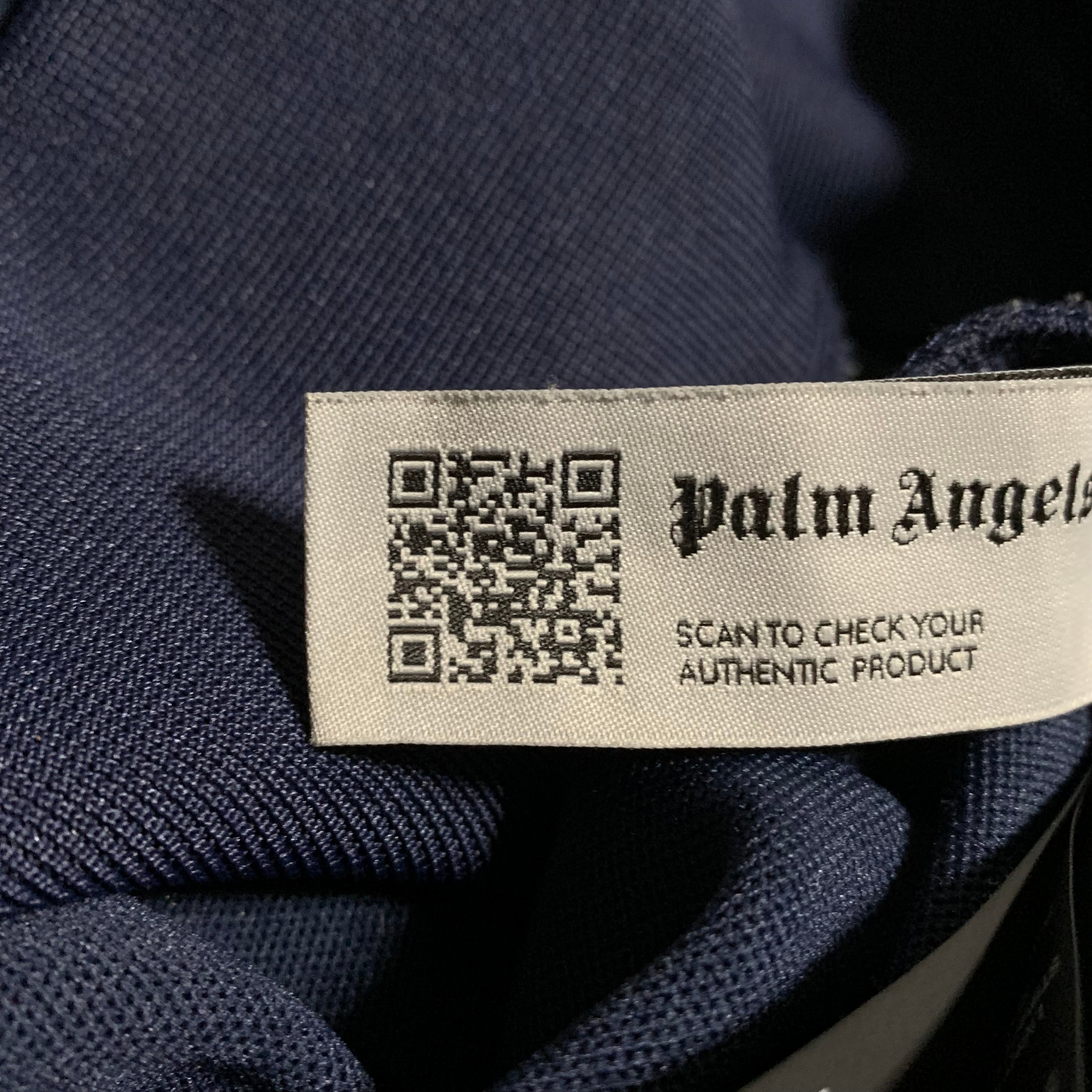 Palm Angels Small Track Jacket Blue Classic Track Top
