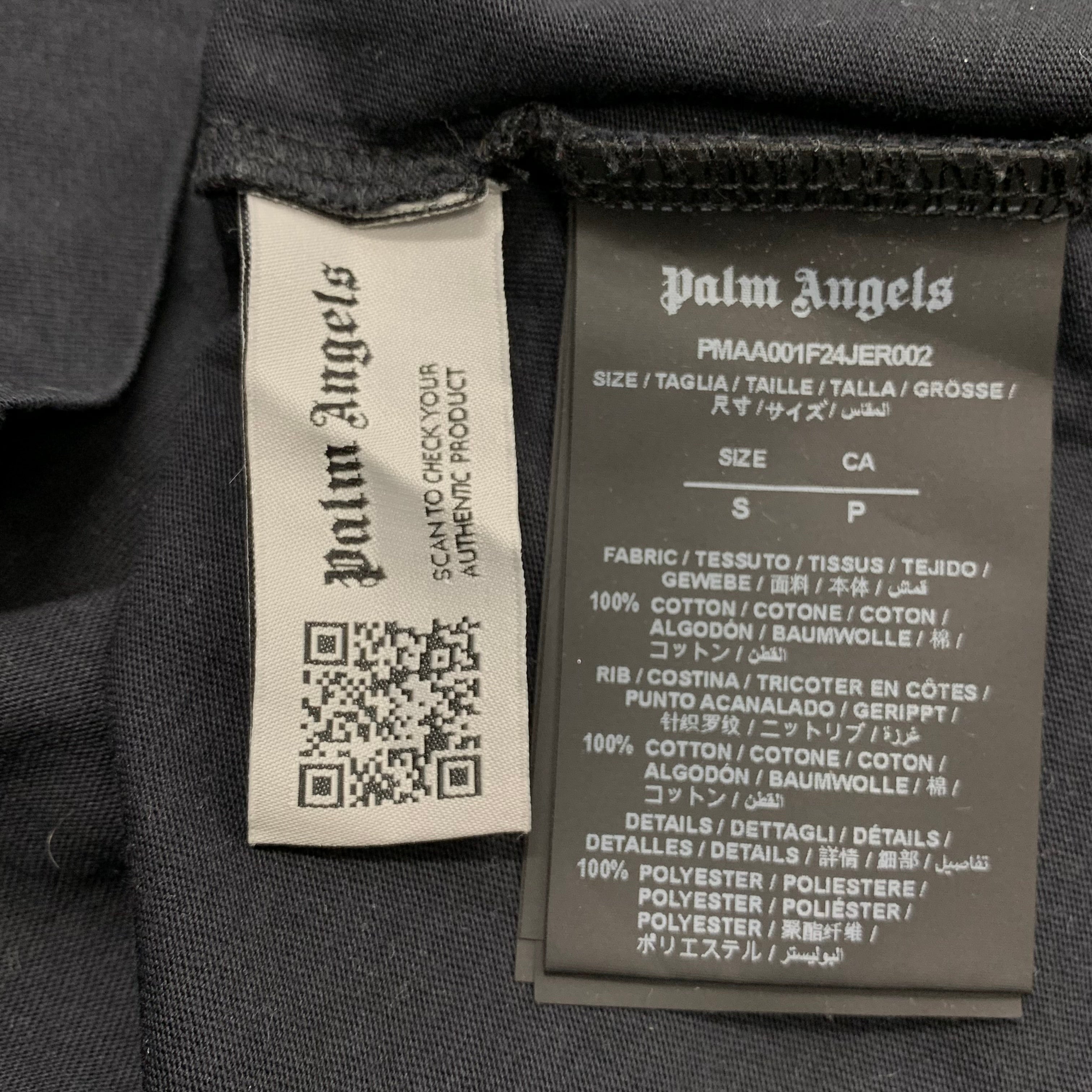 Palm Angels Small Tee Gothic Logo Black T-Shirt