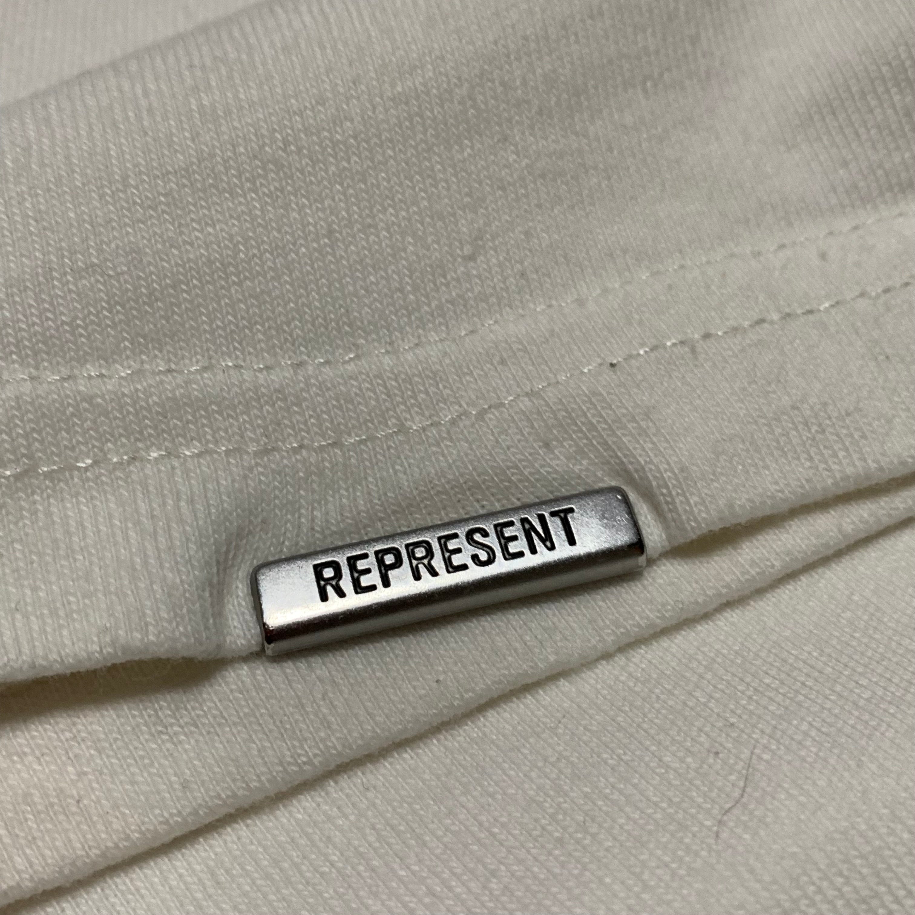 Represent Medium Chrome Angel Flat White Tee