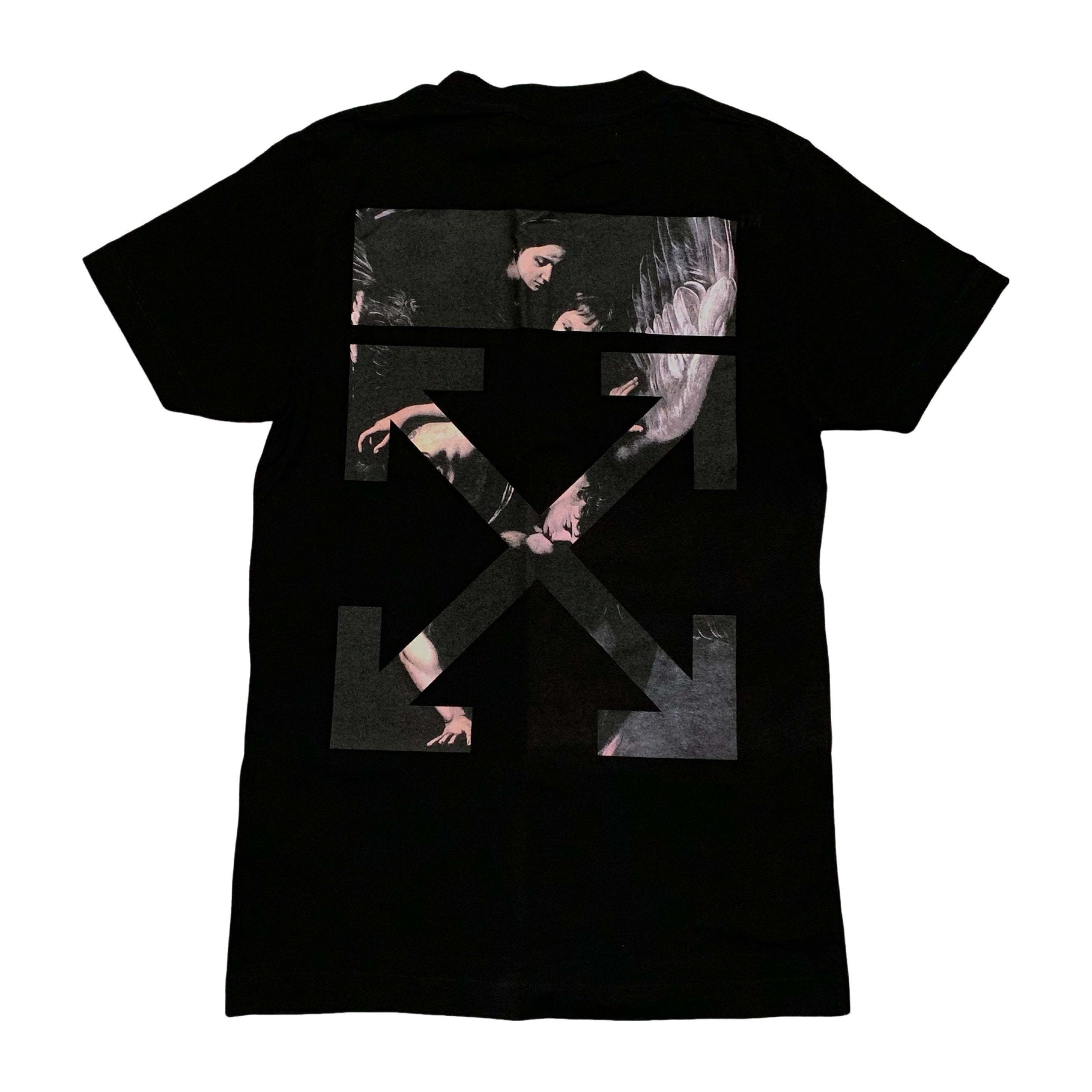Off White XS Caravaggio Arrows Black Tee Virgil Abloh