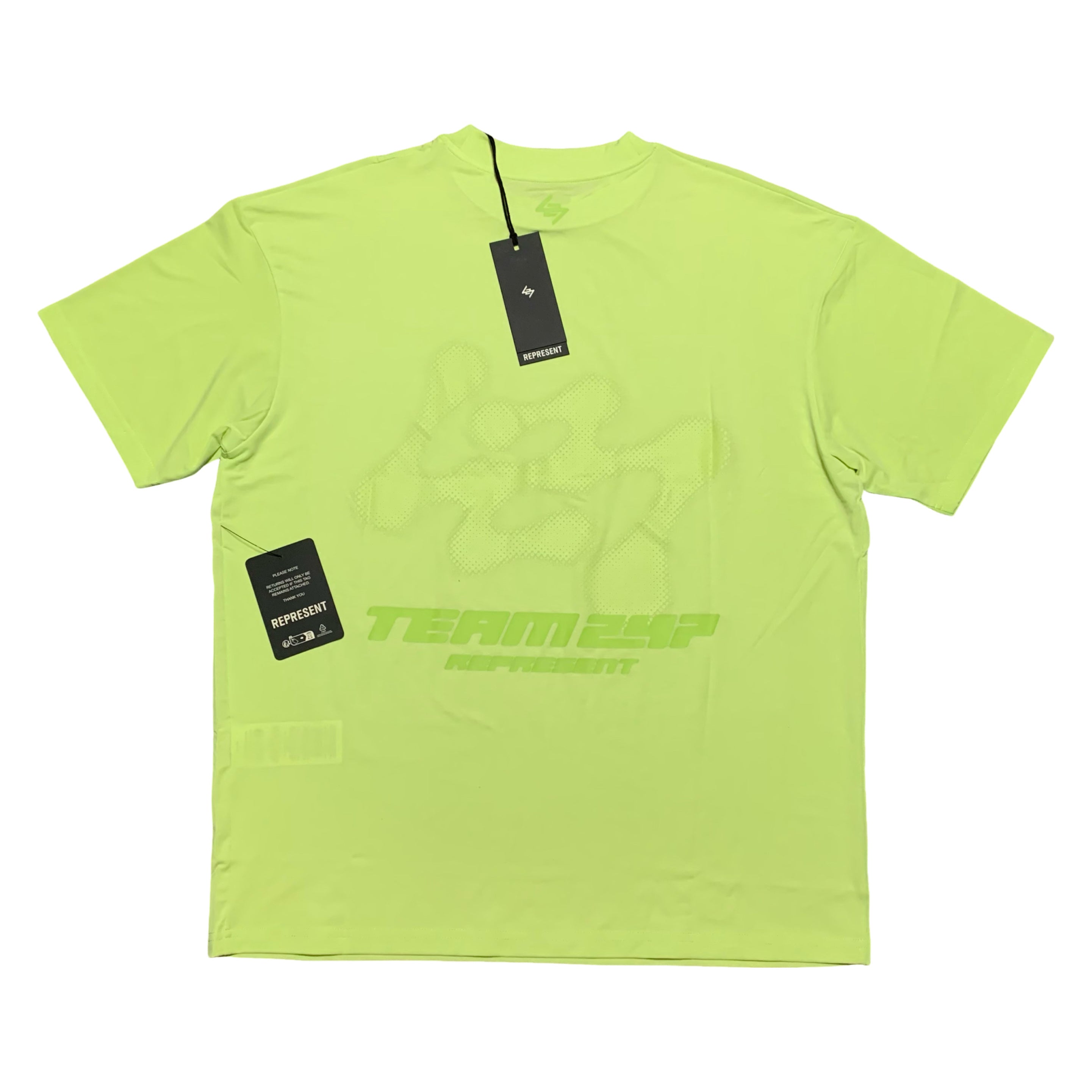 Represent XS 247 Future Terrains Oversized Tee Shadow Lime Green