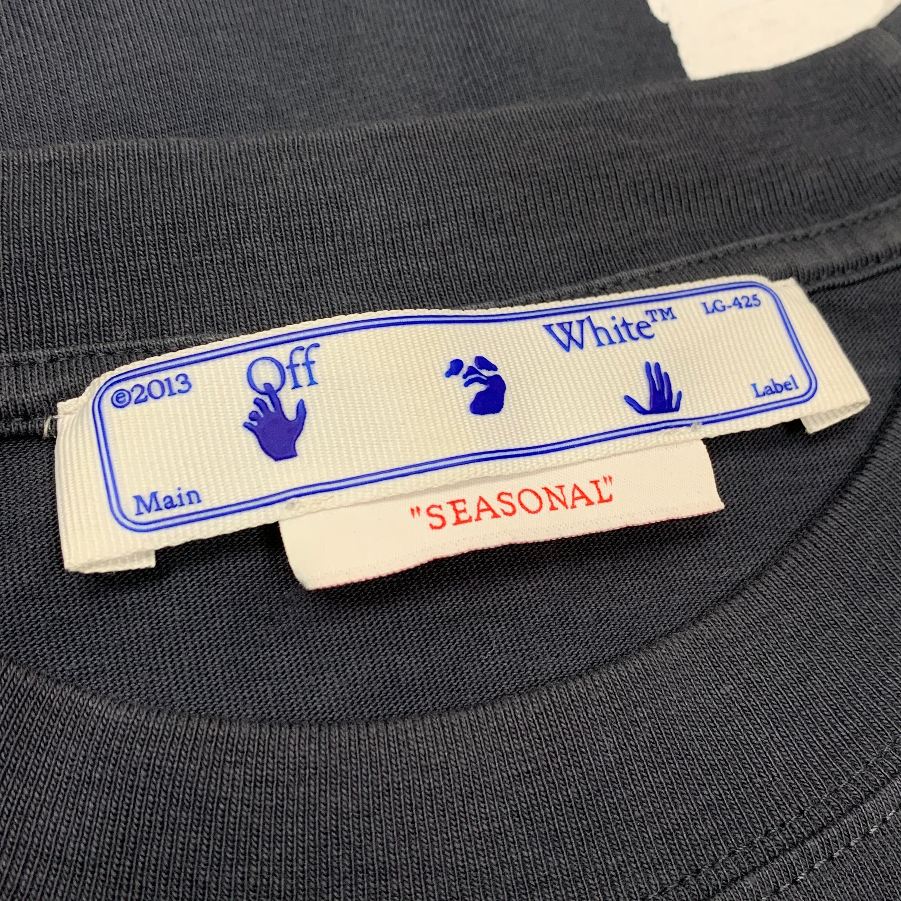 Off White Large Tee Marker Arrows Blue T-Shirt Virgil Abloh