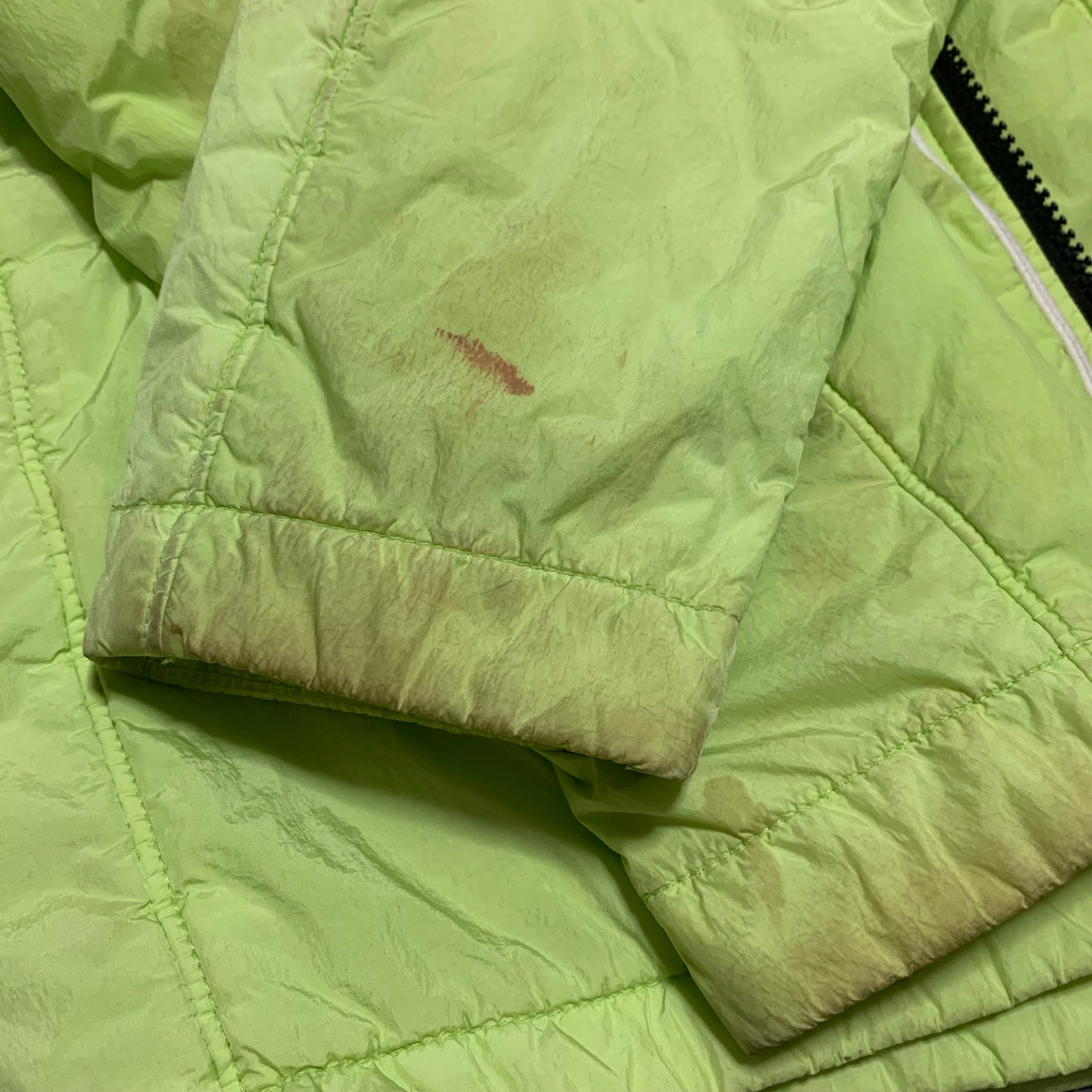 Stone Island Medium Lime Green Garment Dyed Crinkle Reps NY Jacket 2019