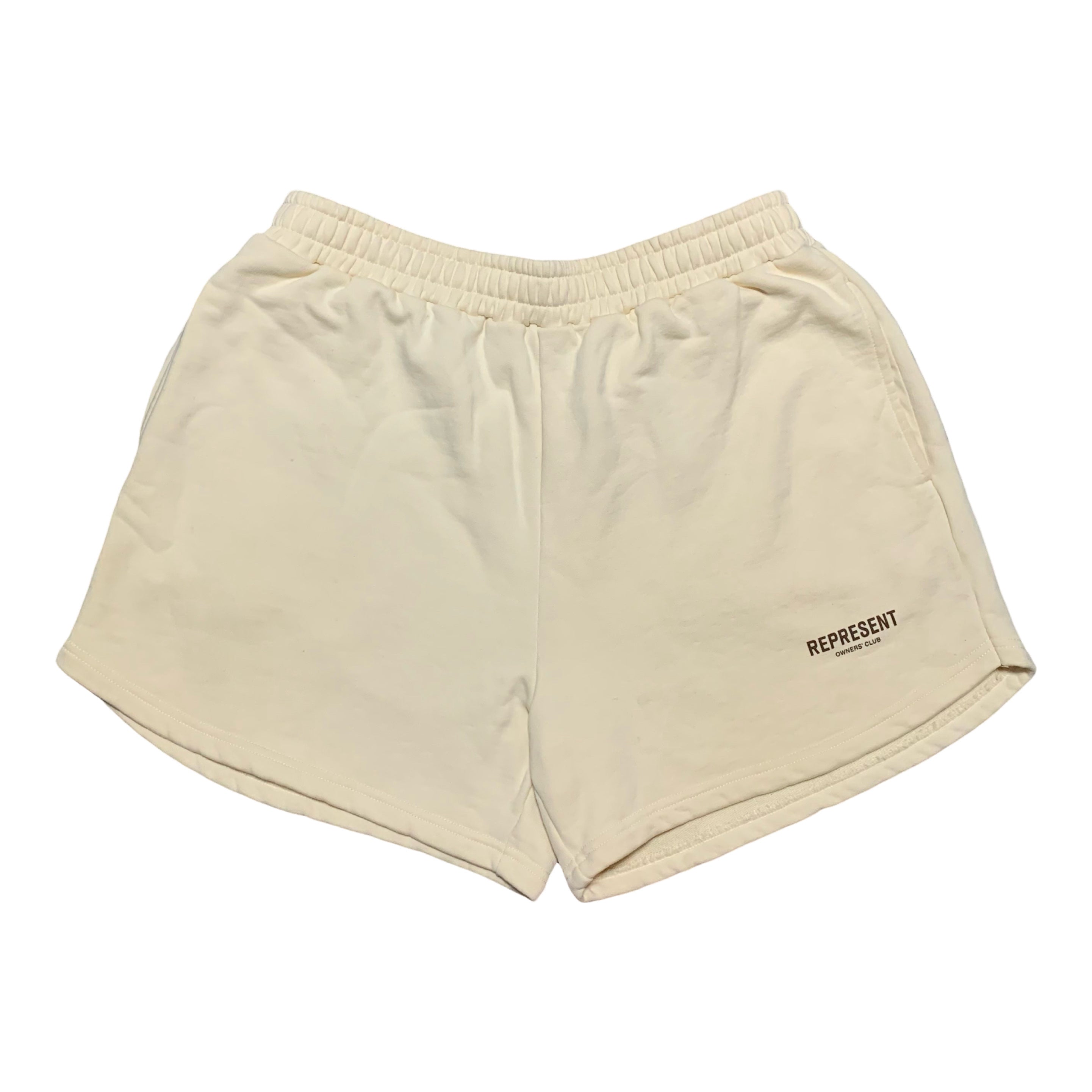 Represent Large Shorts Owners Club Cream White Shorts