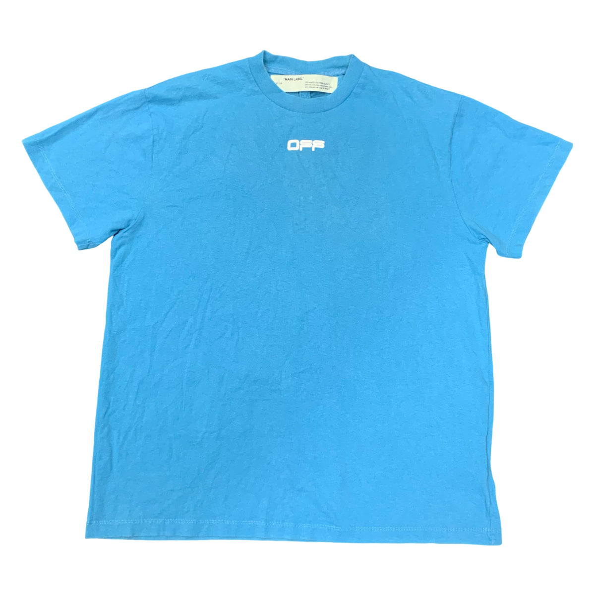 Off White Large Tee Airport Arrows Blue T-Shirt Virgil Abloh