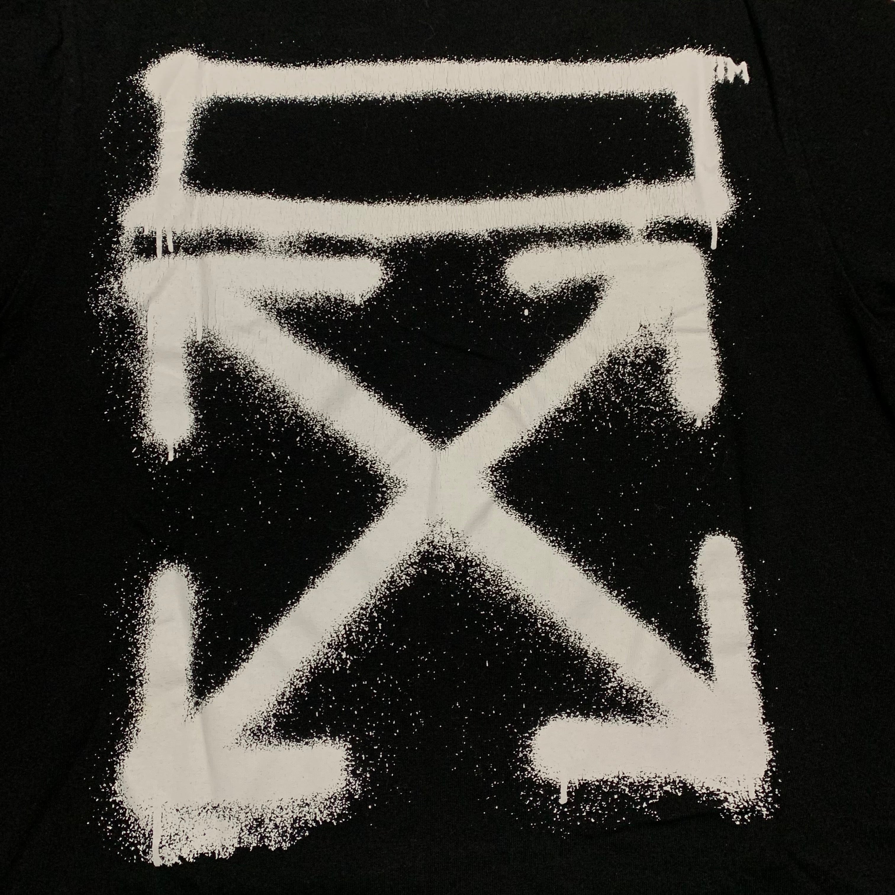 Off White Small Graffiti Arrows Black Tee Virgil Abloh
