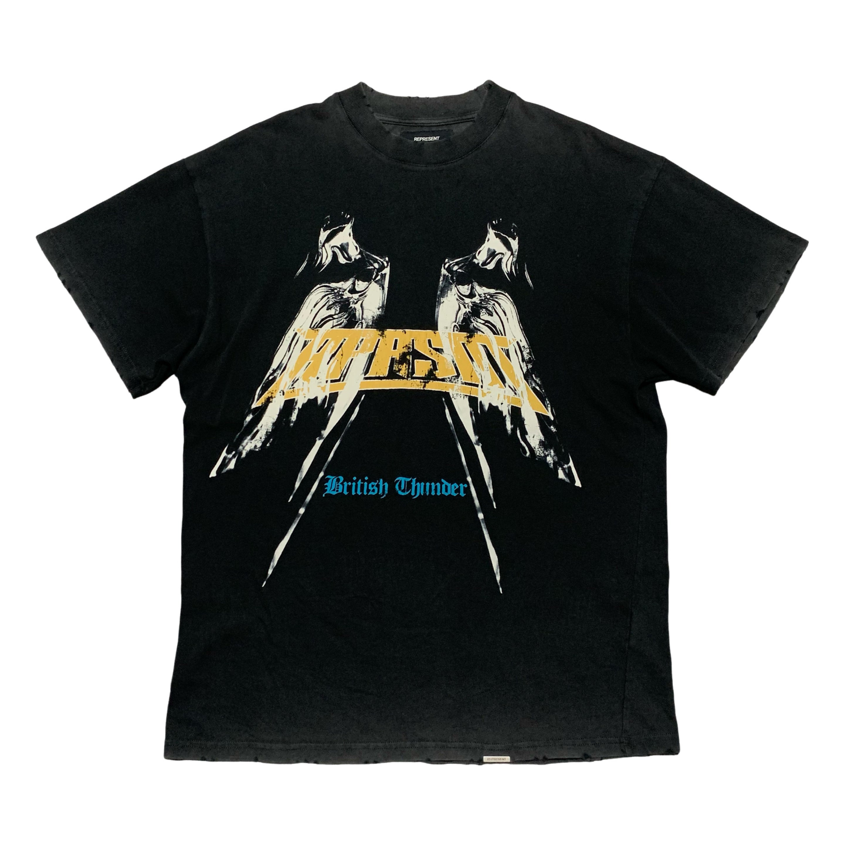 Represent XS British Thunder Vintage Black Tee