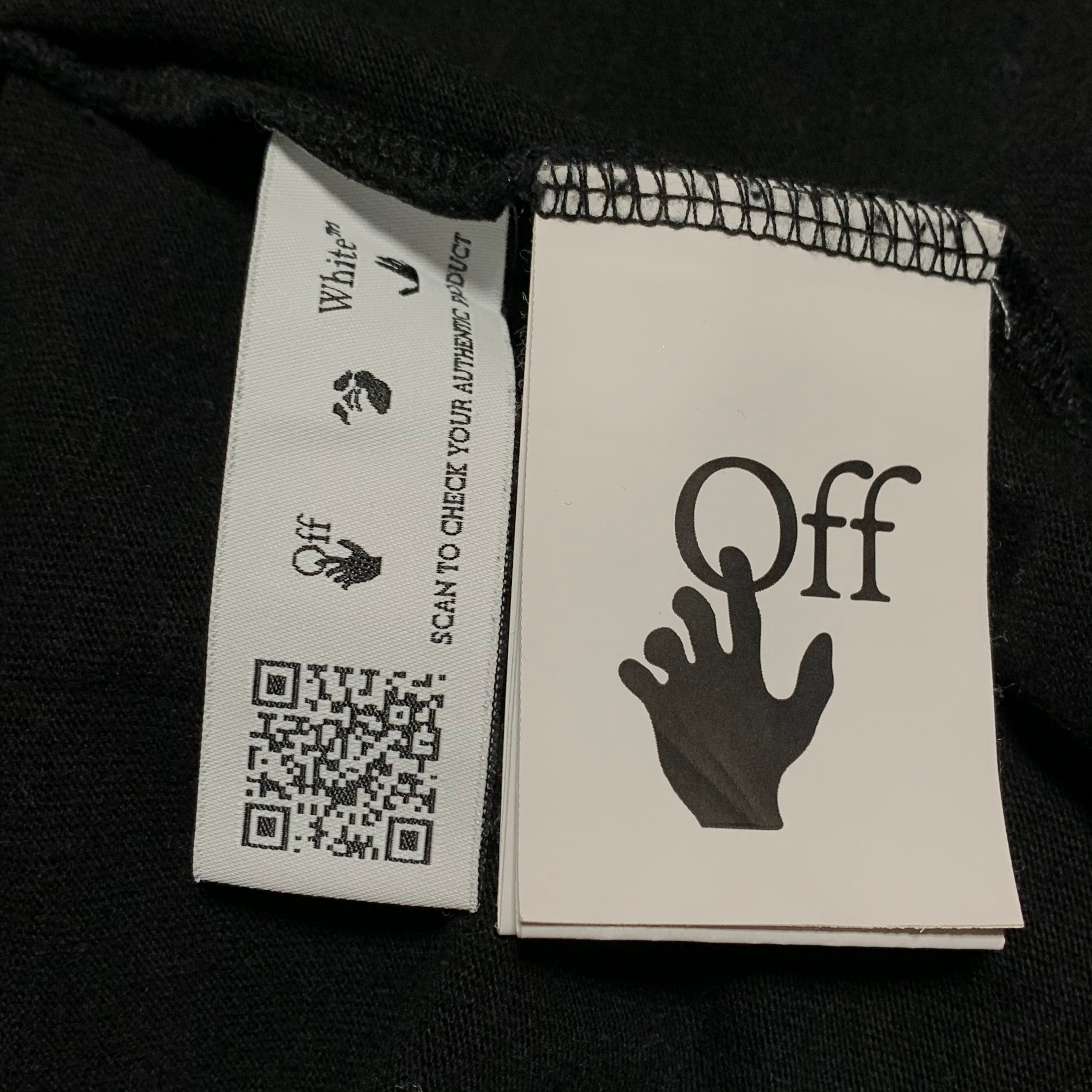 Off White Medium Black Diag Graphic Tee Virgil Abloh