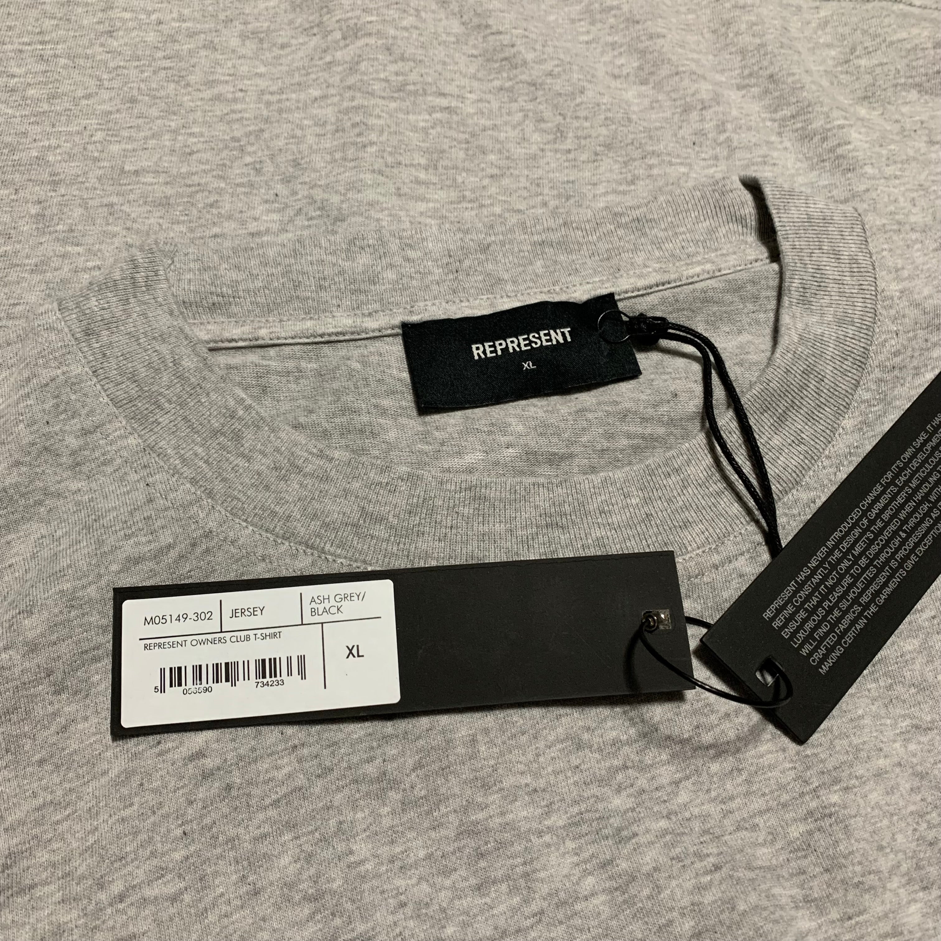 Represent XL Owners Club Ash Grey Tee
