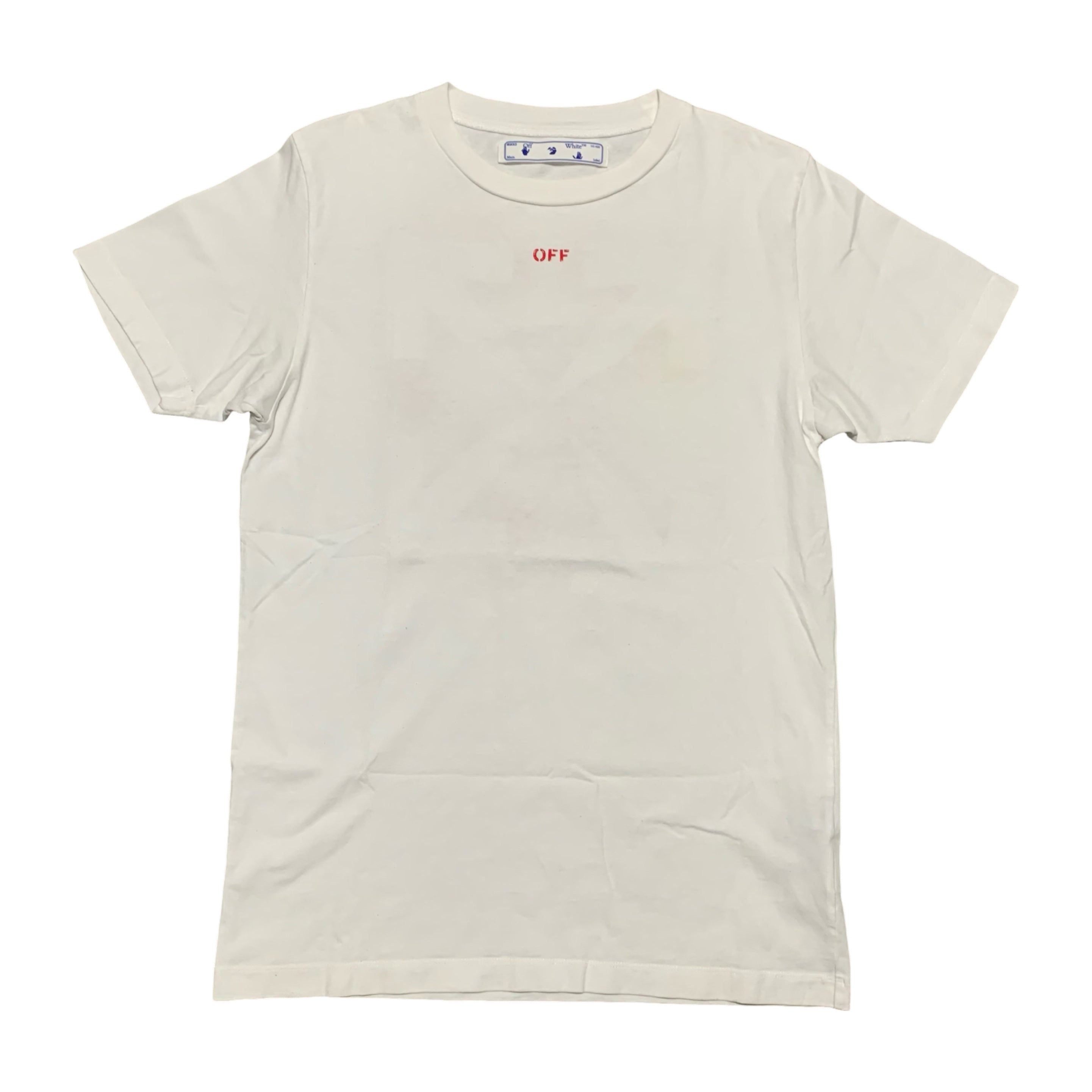 Off White Small Stencil Arrows White Tee Virgil Abloh