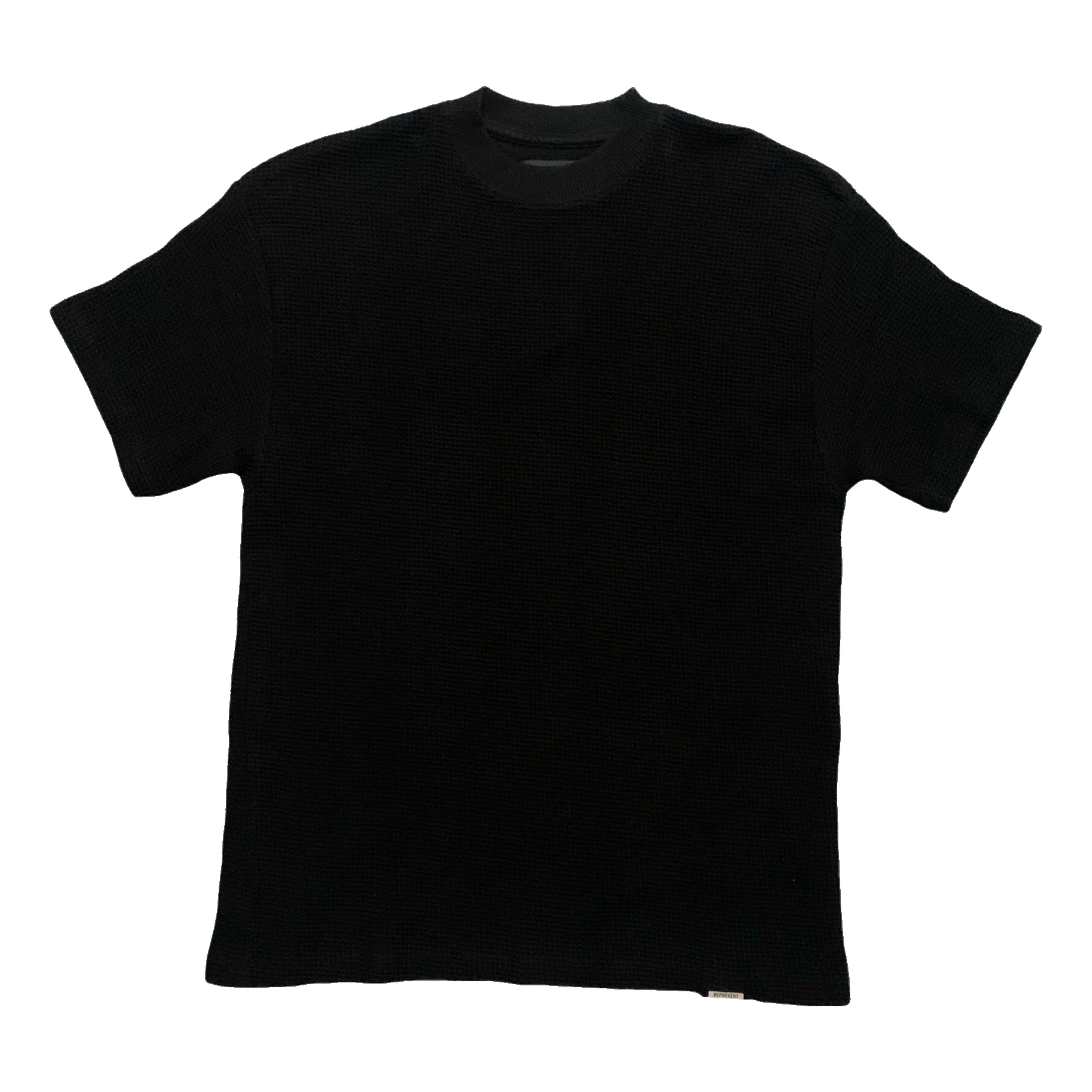 Represent Small Waffle Blanks Jet Black Tee