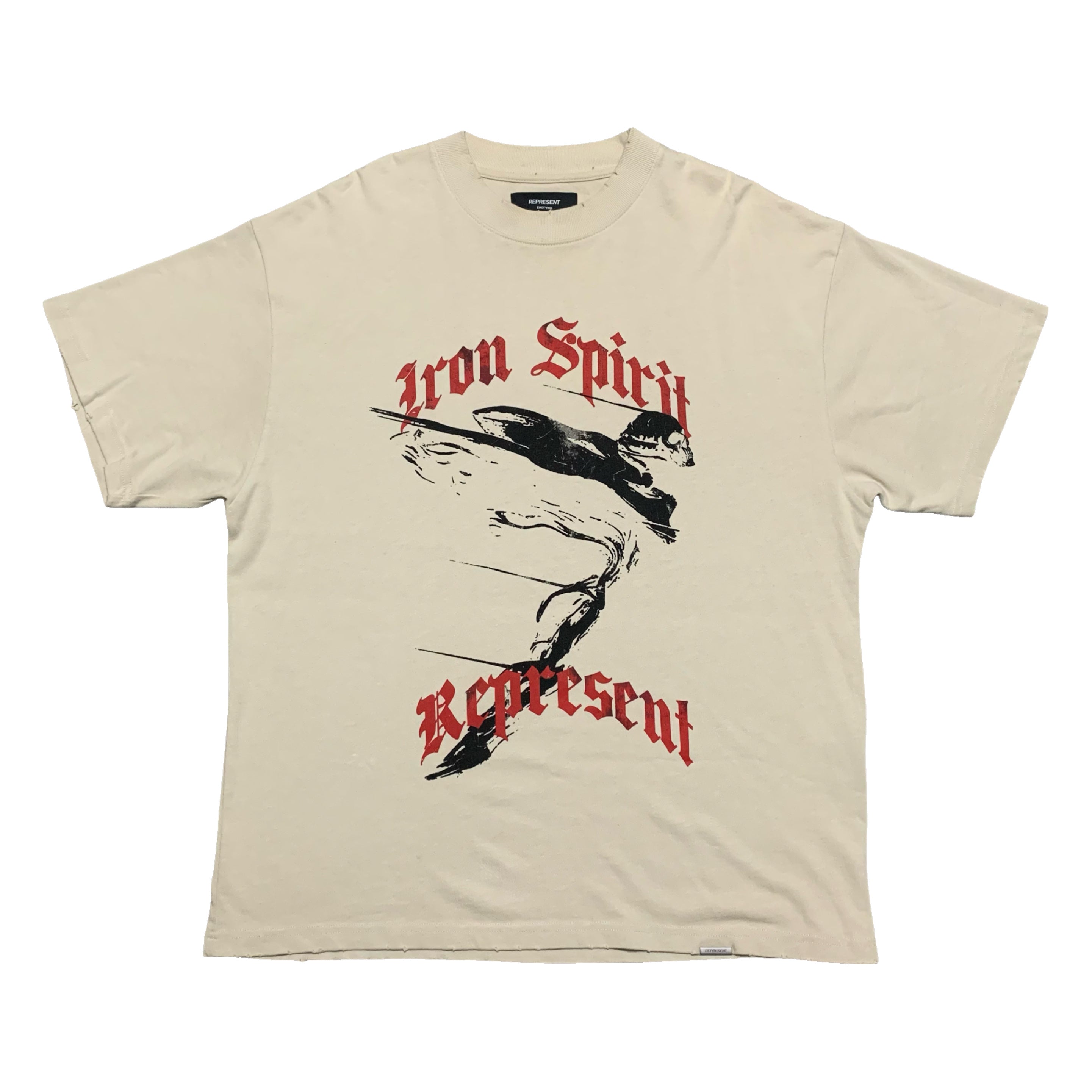 Represent Large Iron Spirit Vintage White Tee