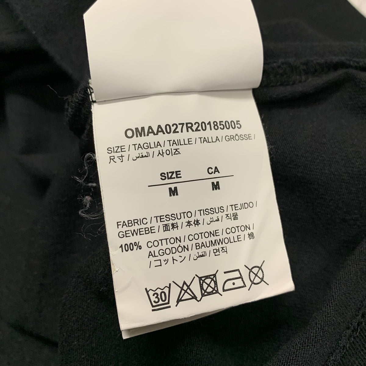 Off White Medium Tee Golden Ratio Dripping Arrows Black T-Shirt Virgil Abloh