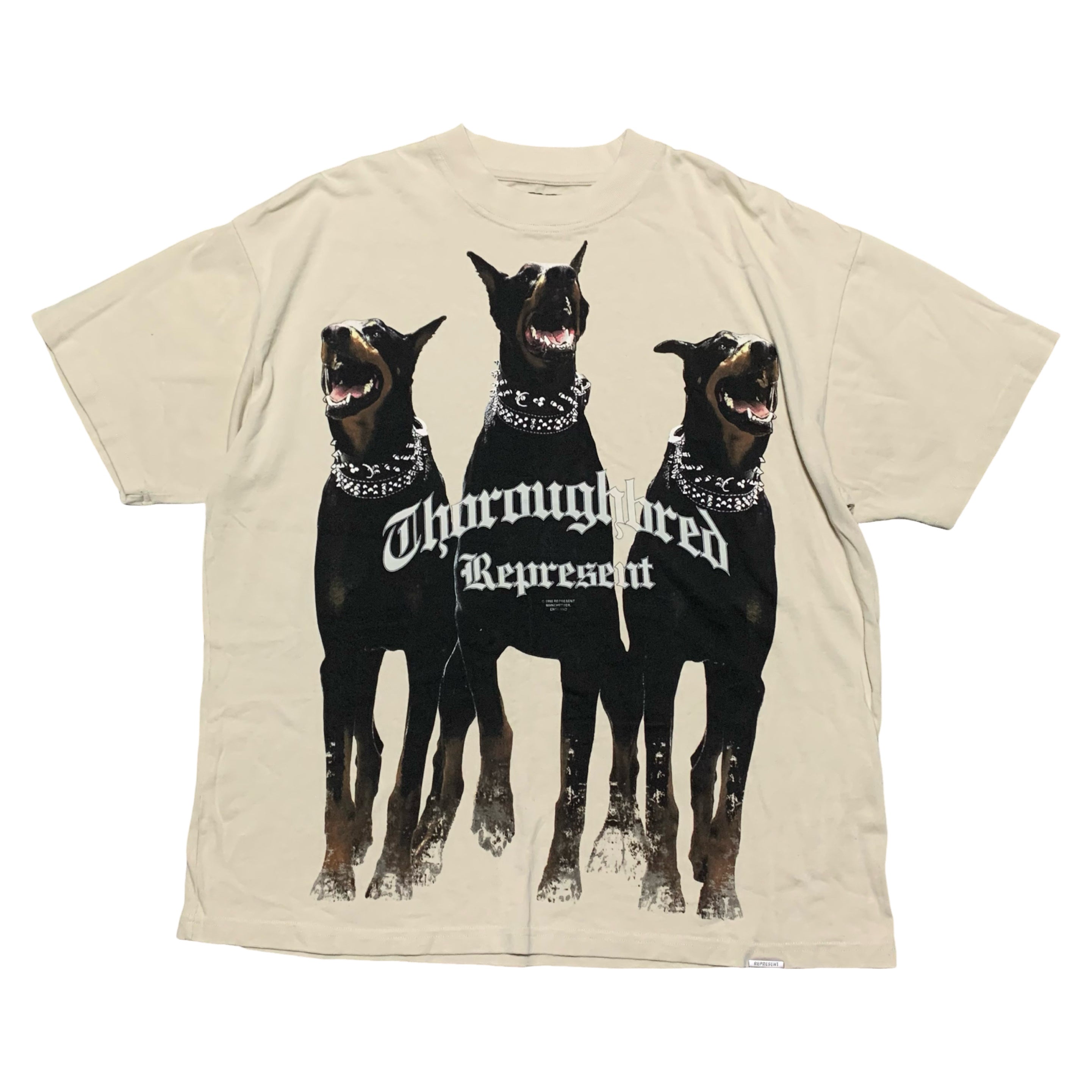 Represent Medium Thoroughbred Dog Vintage White Tee