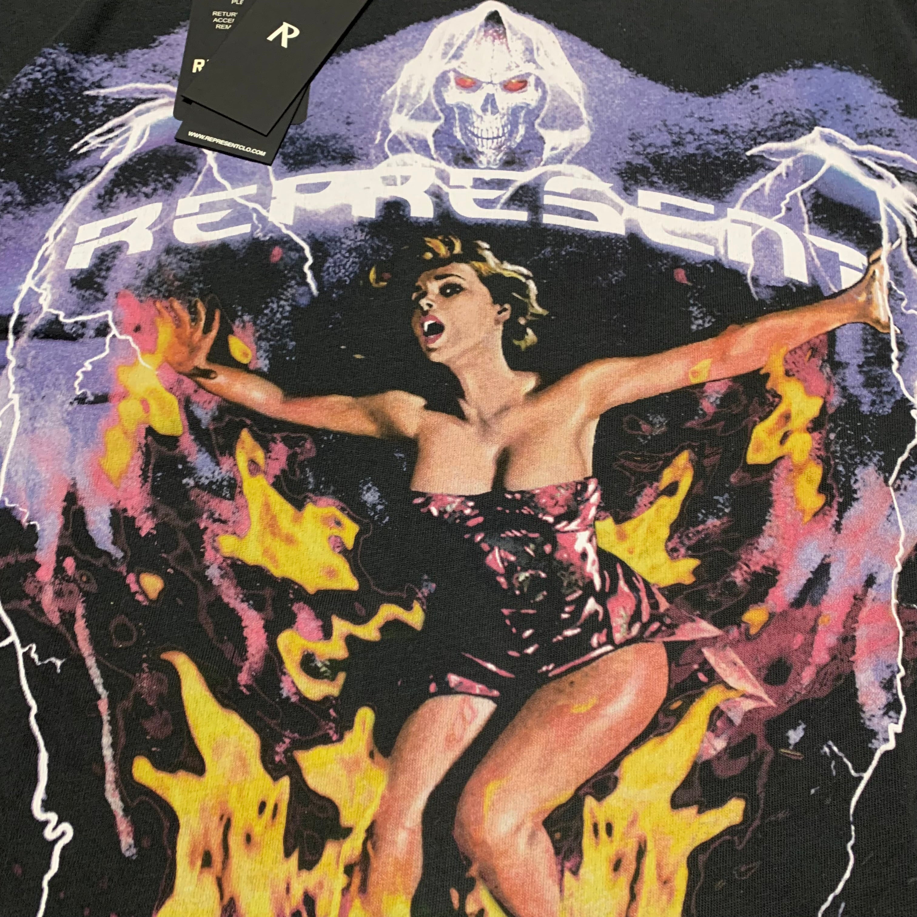 Represent XS Spirit Reaper Vintage Black Tee 'Reign In Pain'