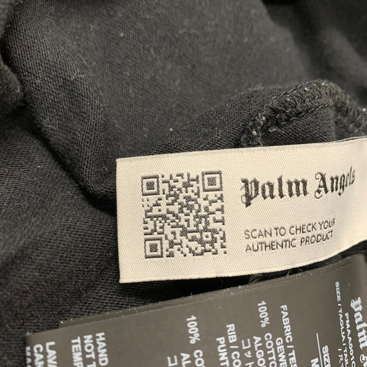 Palm Angels Medium Tee Milano Sprayed Black T-Shirt