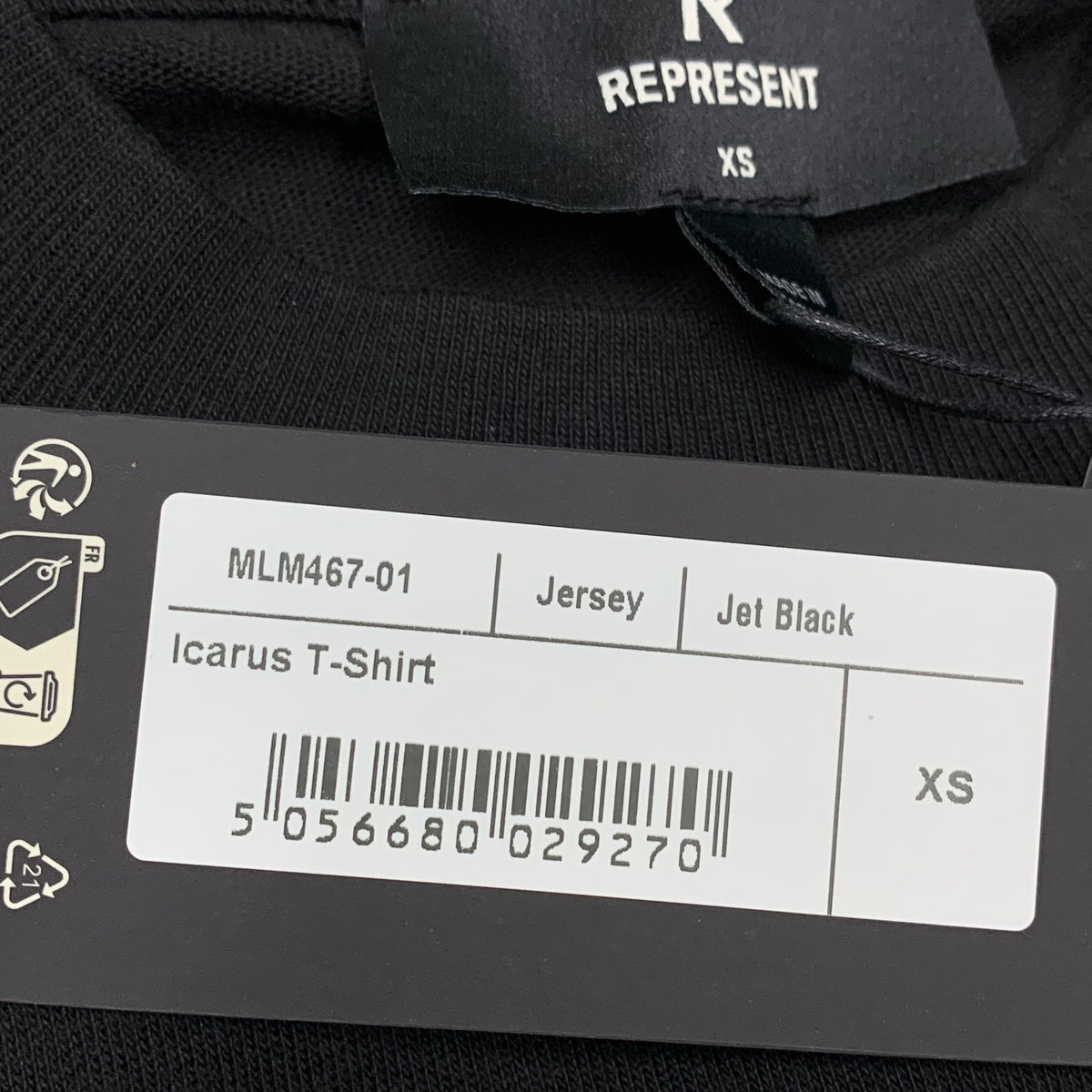 Represent XS Tee Icarus Jet Black T-Shirt