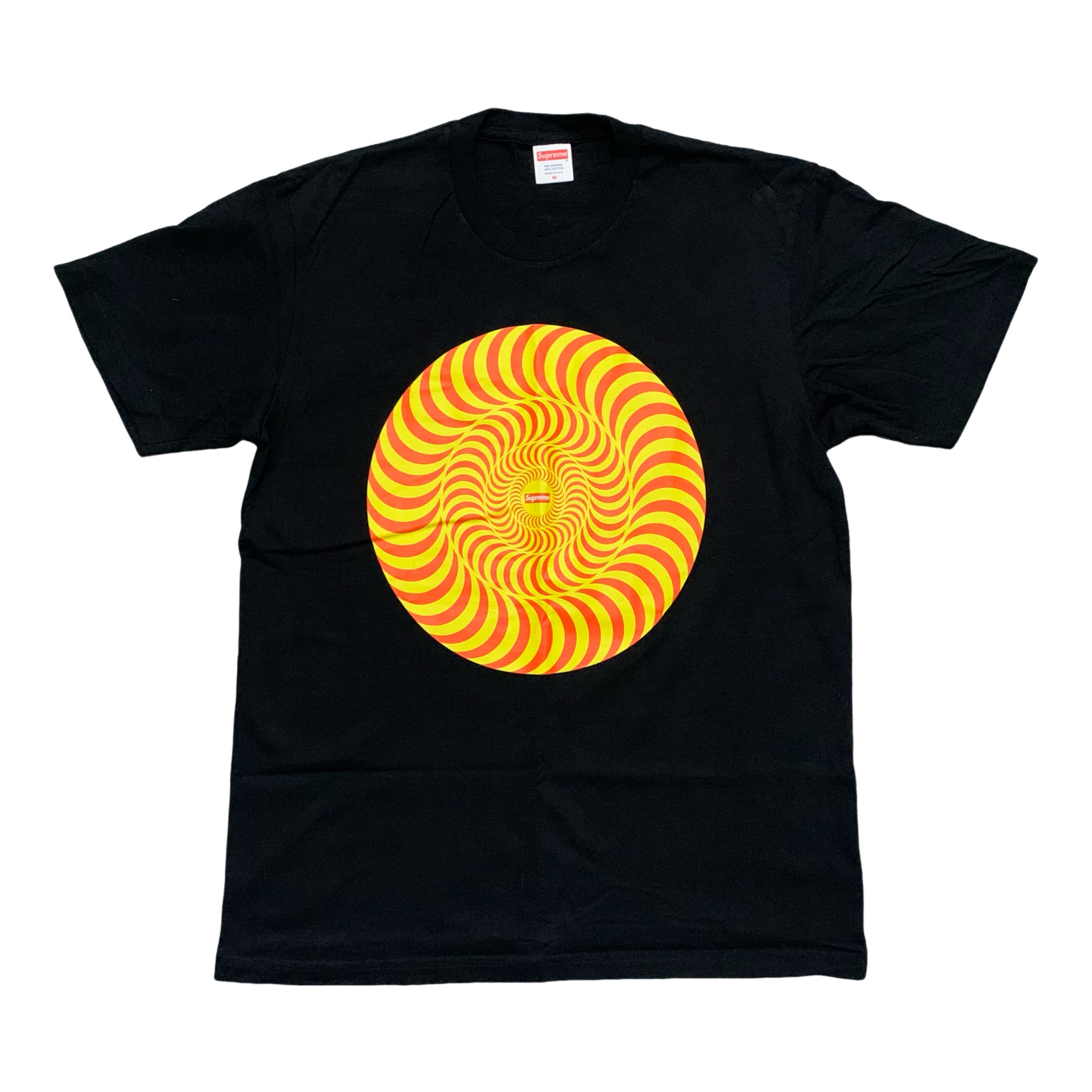 Supreme Medium Spitfire Classic Swirl Black Tee 2018