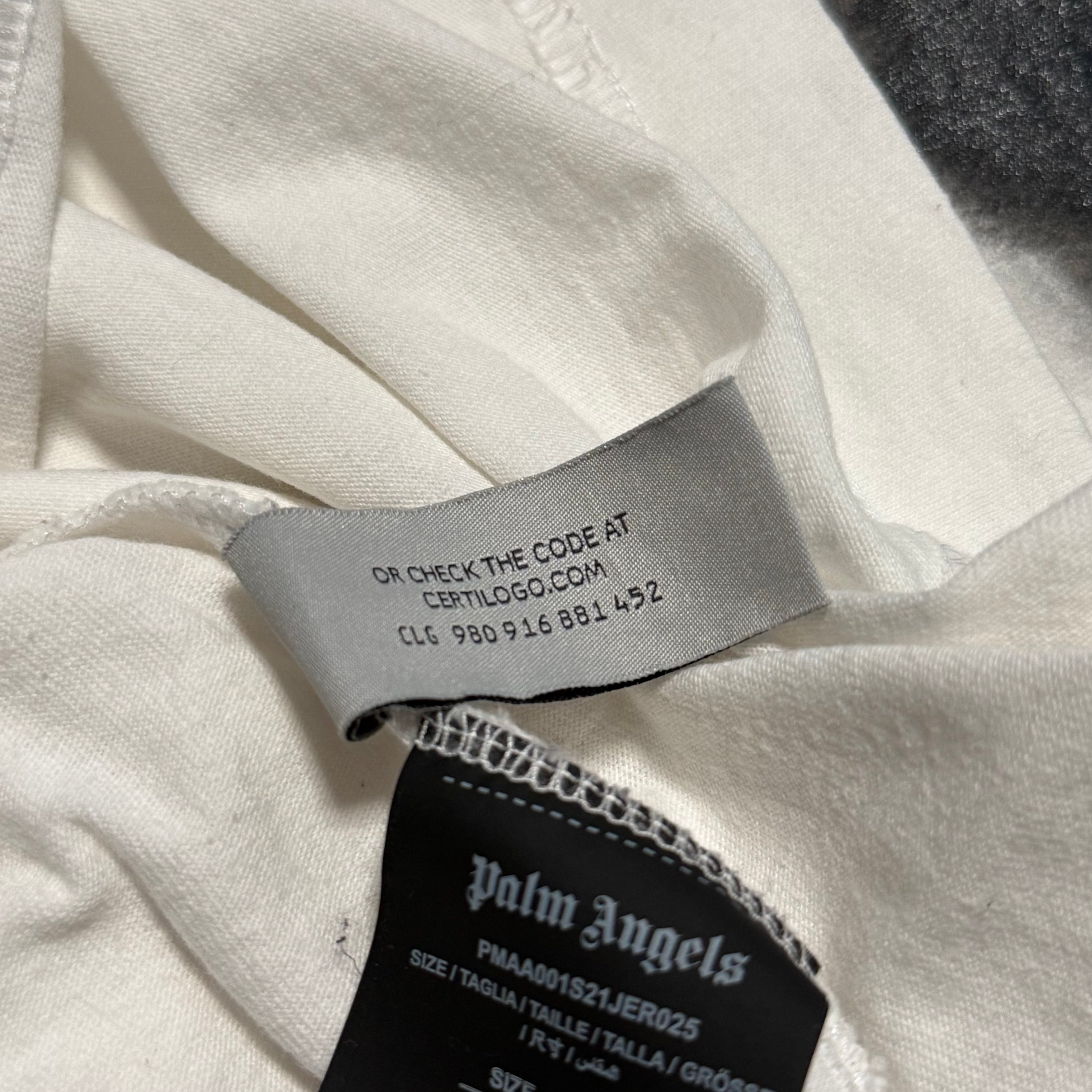 Palm Angels Small Paris Sprayed White Tee