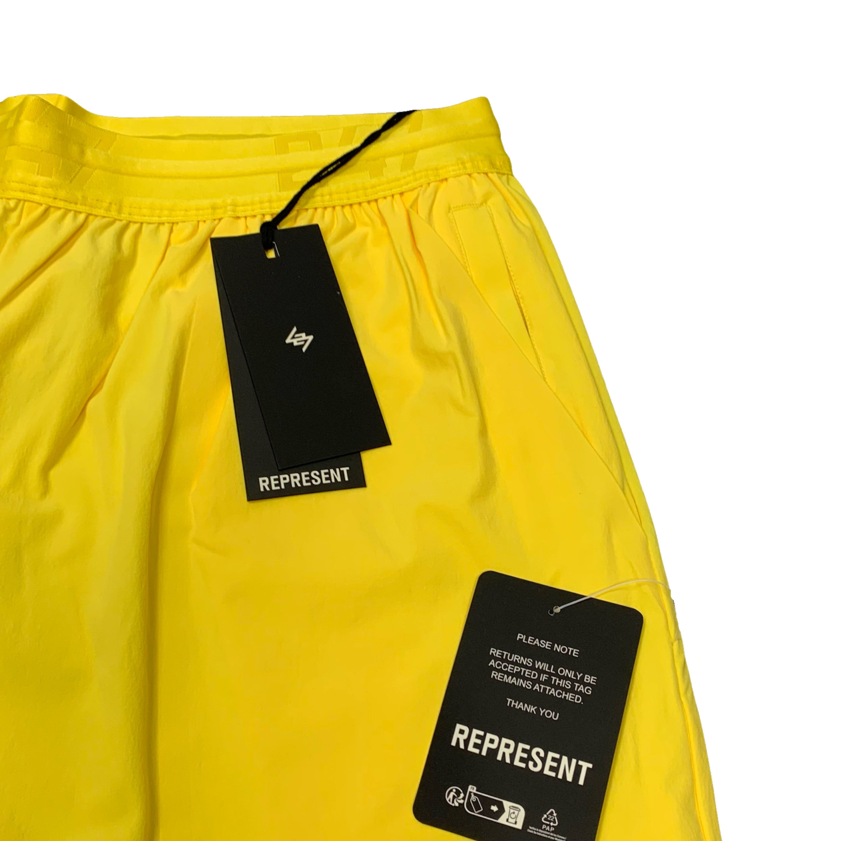 Represent Large Shorts Team 247 Fused Shorts Lemon Yellow