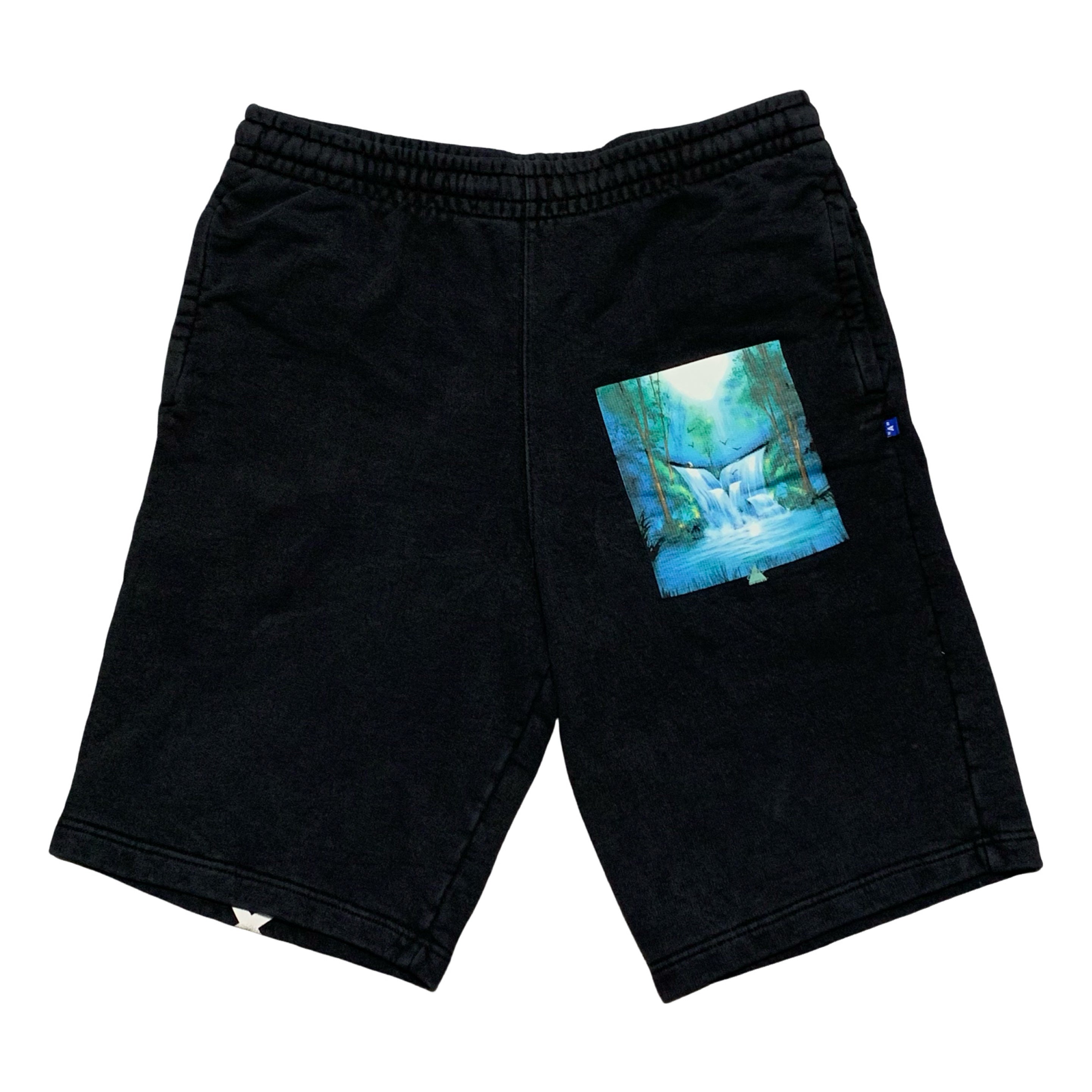Off White Large Shorts Waterfall Arrows Black Bottoms Virgil Abloh