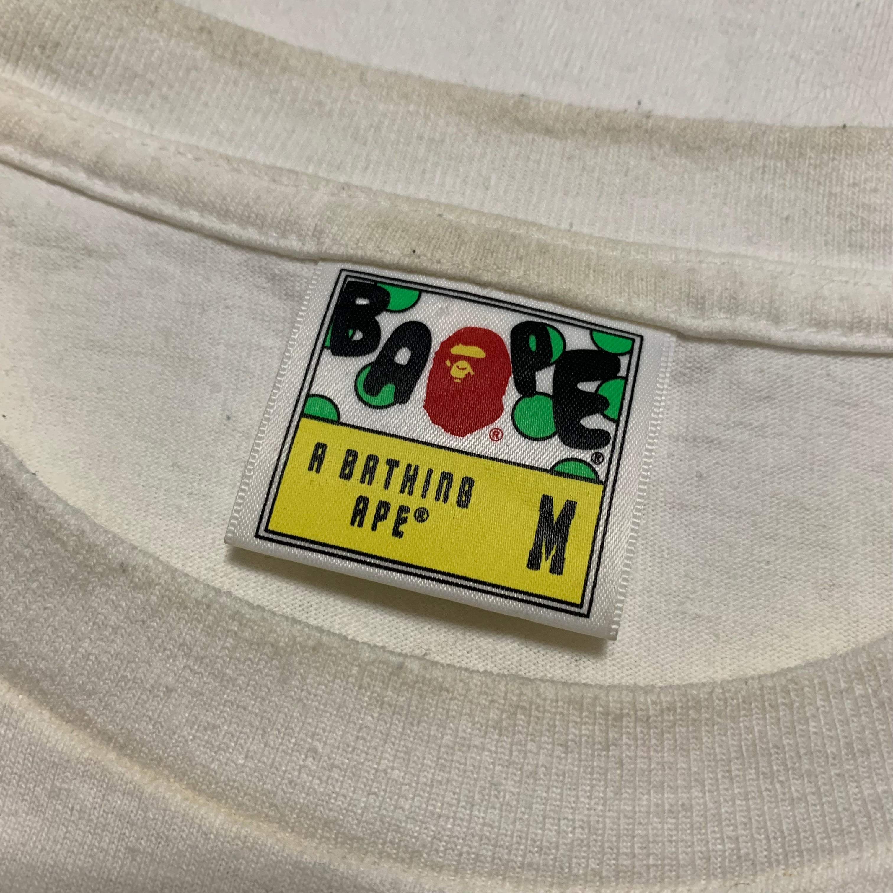 Bape Medium Pusha T College White Tee A Bathing Ape