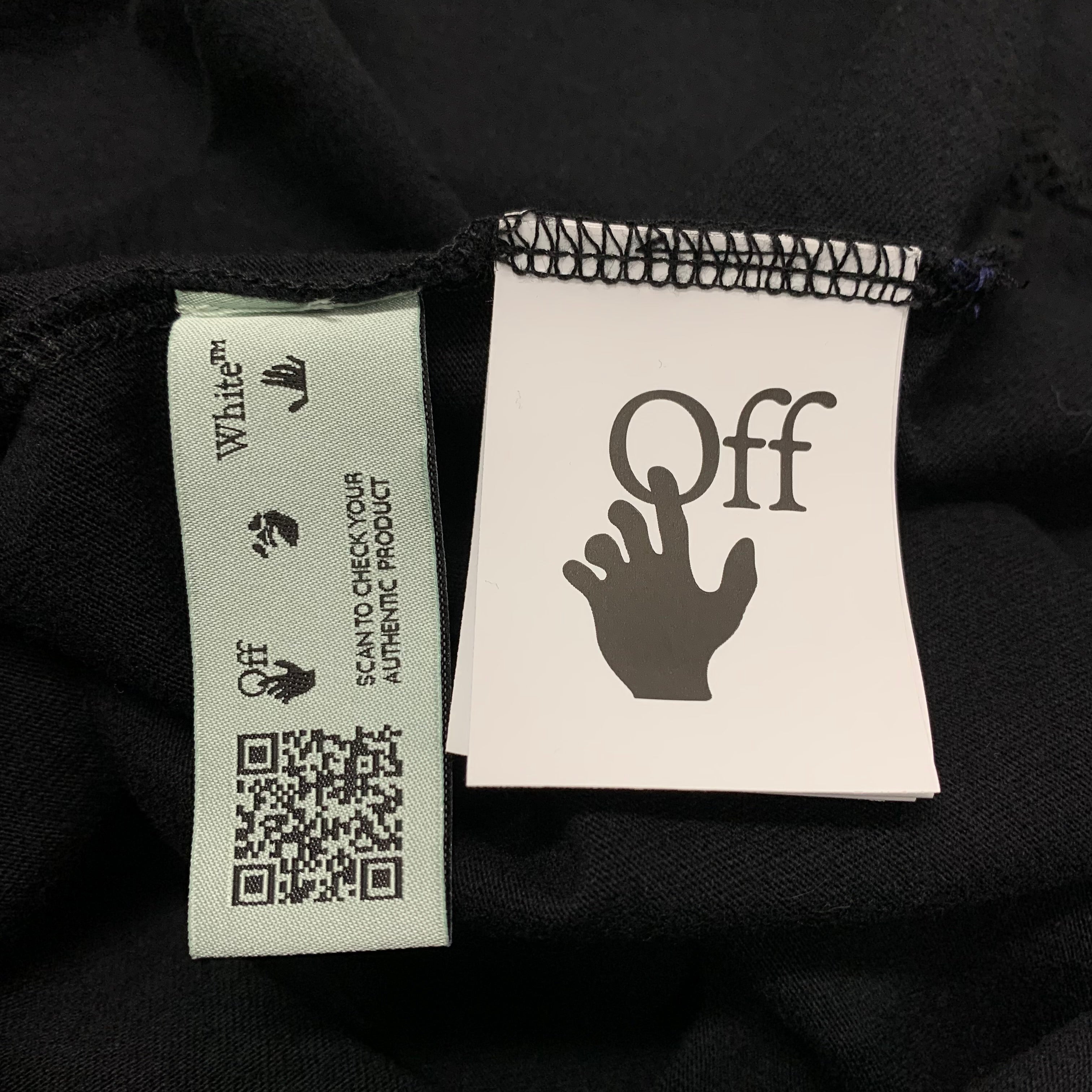 Off White Medium Hand Logo Black T-Shirt Virgil Abloh