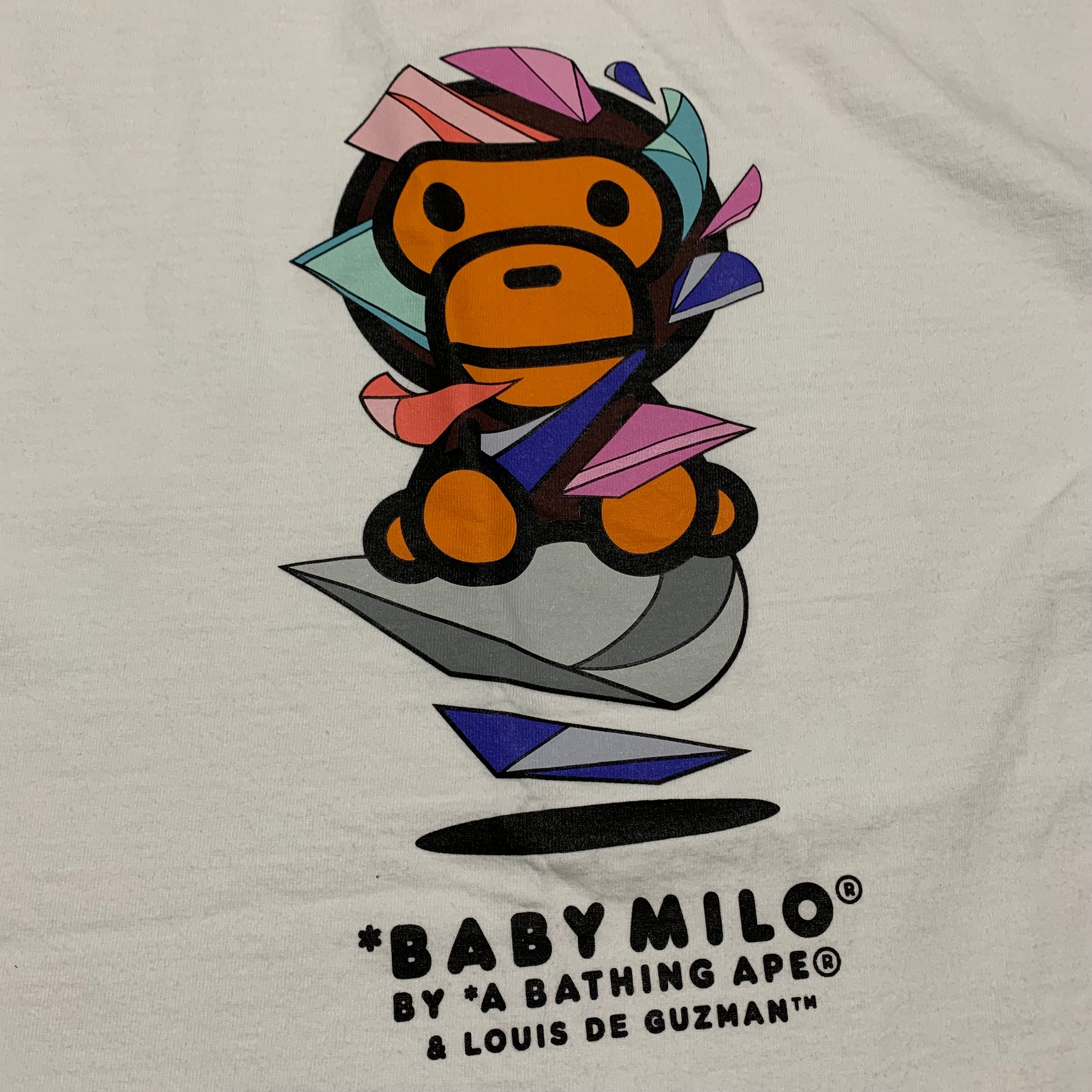 Bape Medium Louis De Guzman Baby Milo White Tee A Bathing Ape 2022