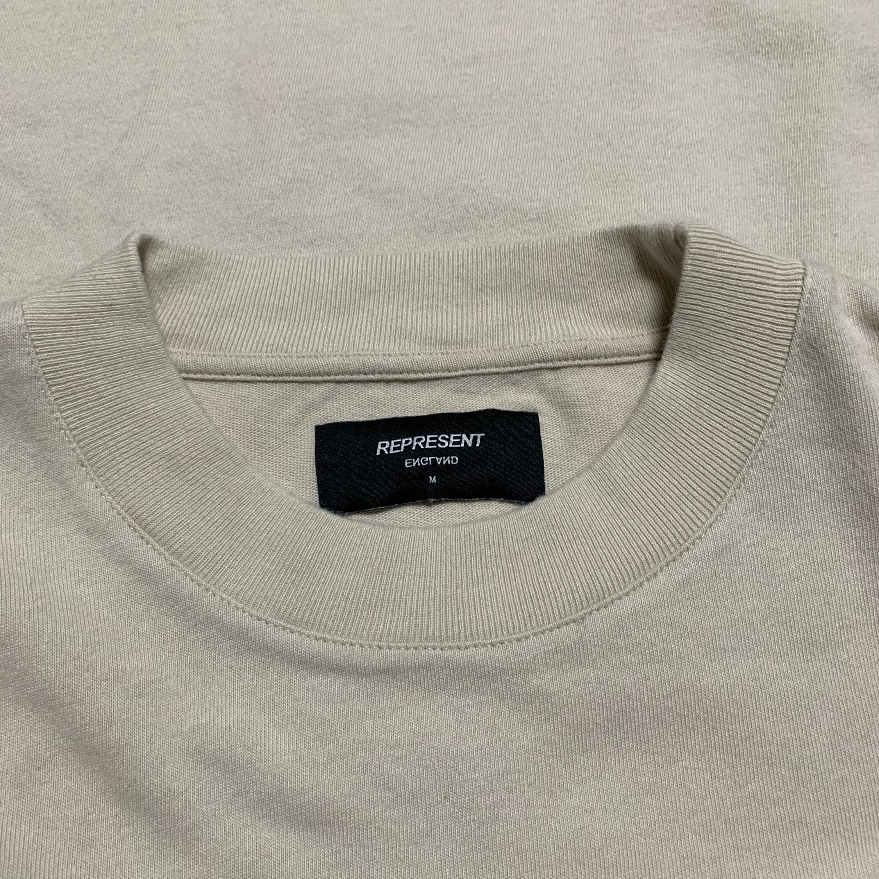 Represent Medium Bad To The Bone Vintage White Tee
