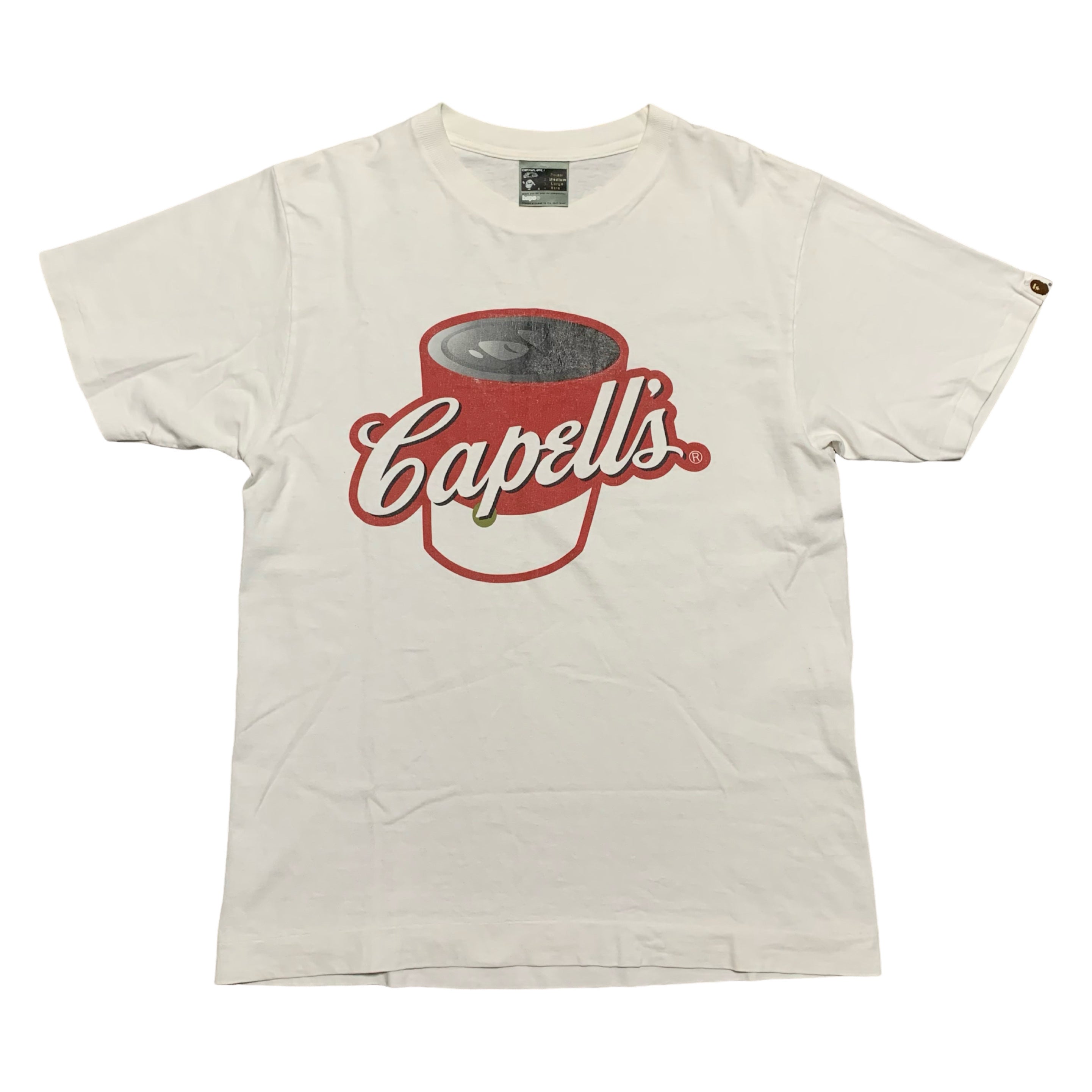 Bape Medium Bapell's Graphic White Tee OG Nigo Era Vintage