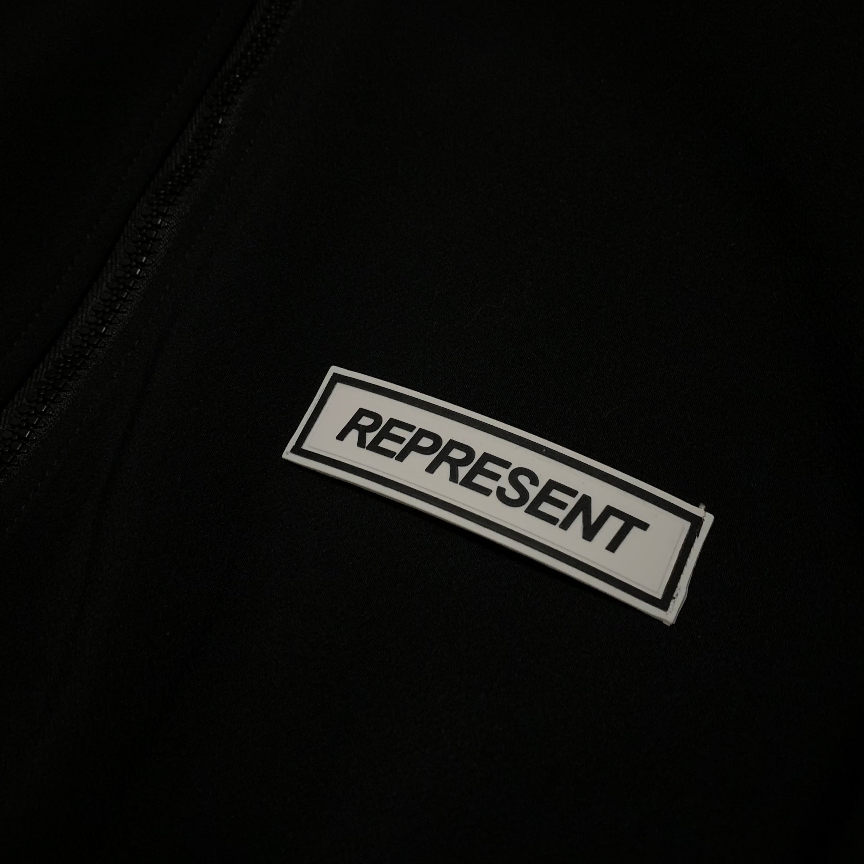 Represent Small Black Track Jacket Zip British Made