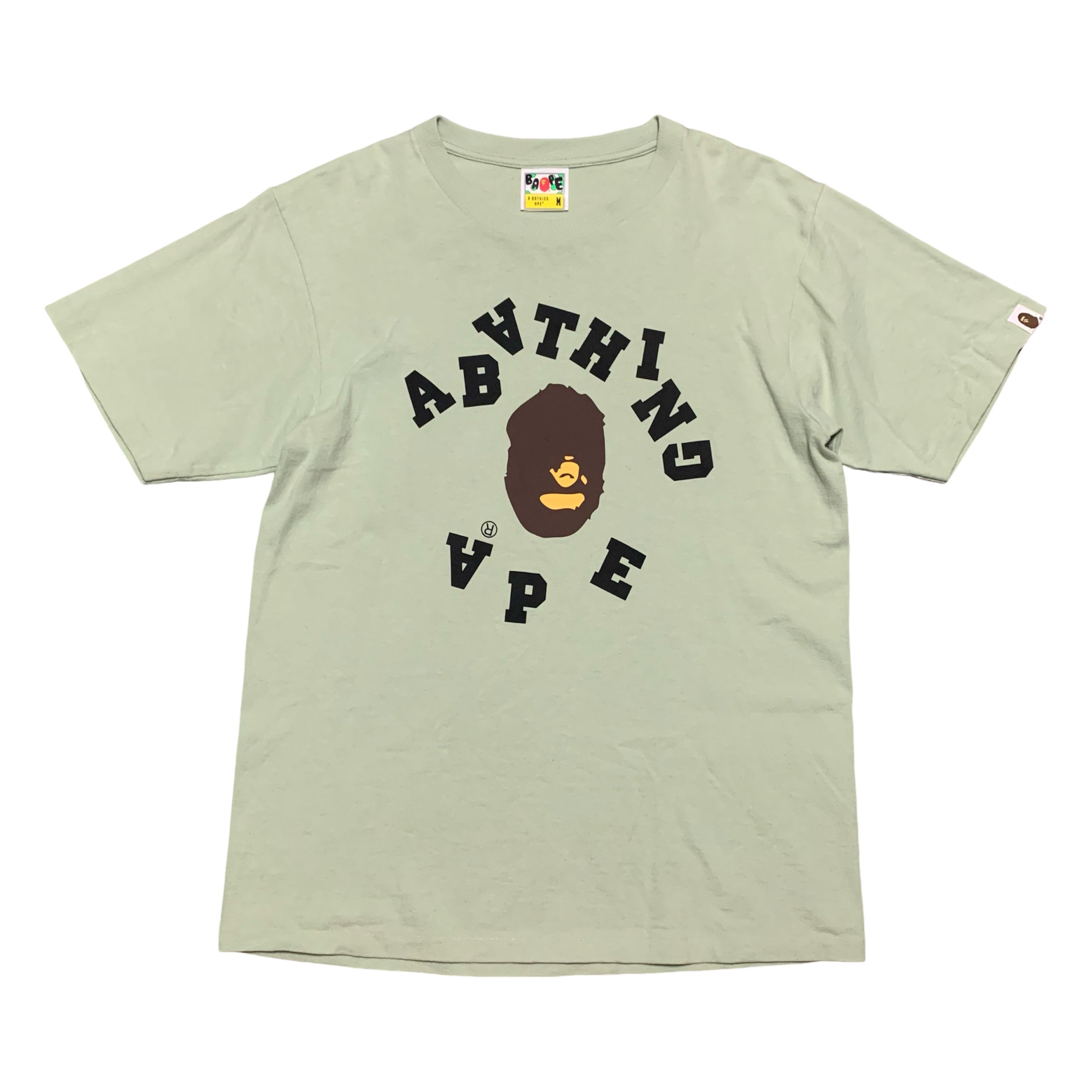 Bape Medium Broken College Green Tee A Bathing Ape