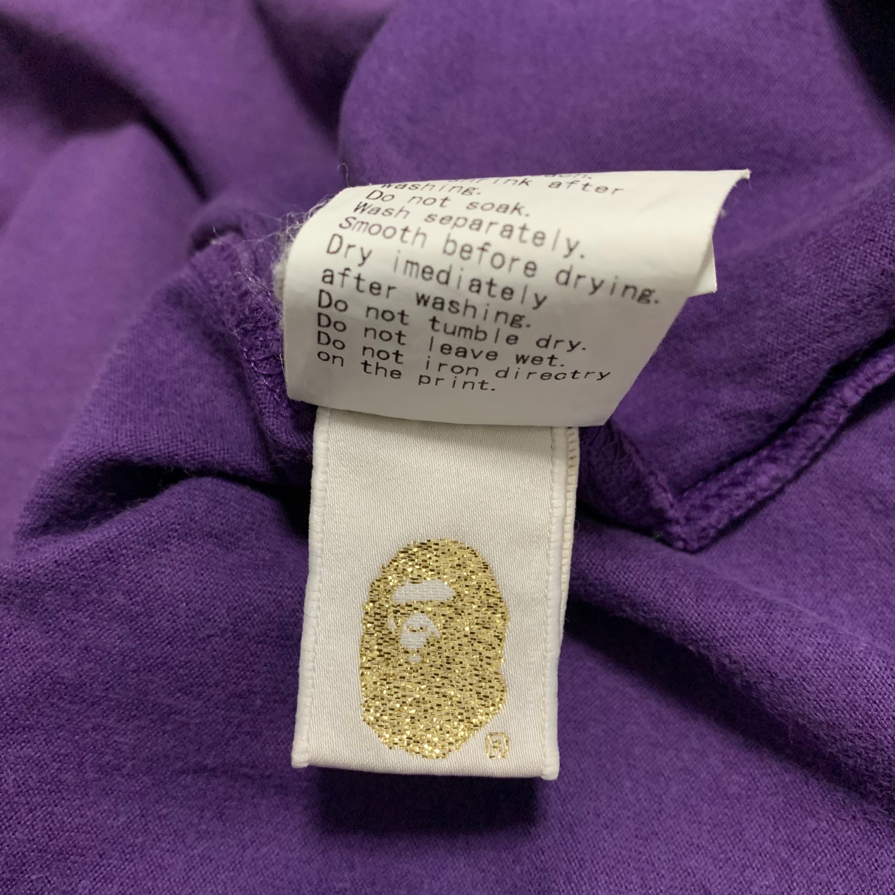 Bape Medium Purple A Bathing Ape Tee Vintage OG