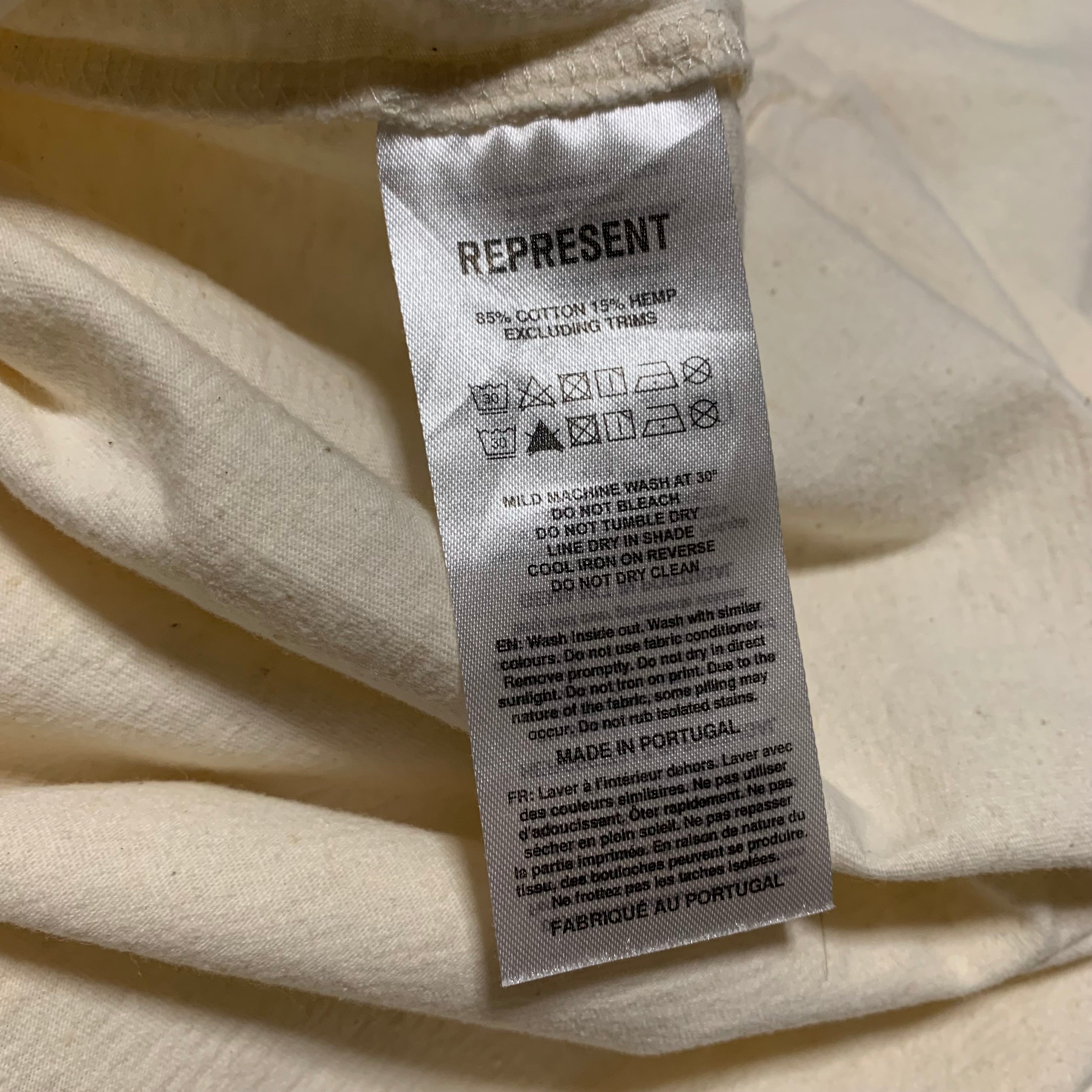 Represent XS Permanent Vaction Pocket Tee Antique White Tee