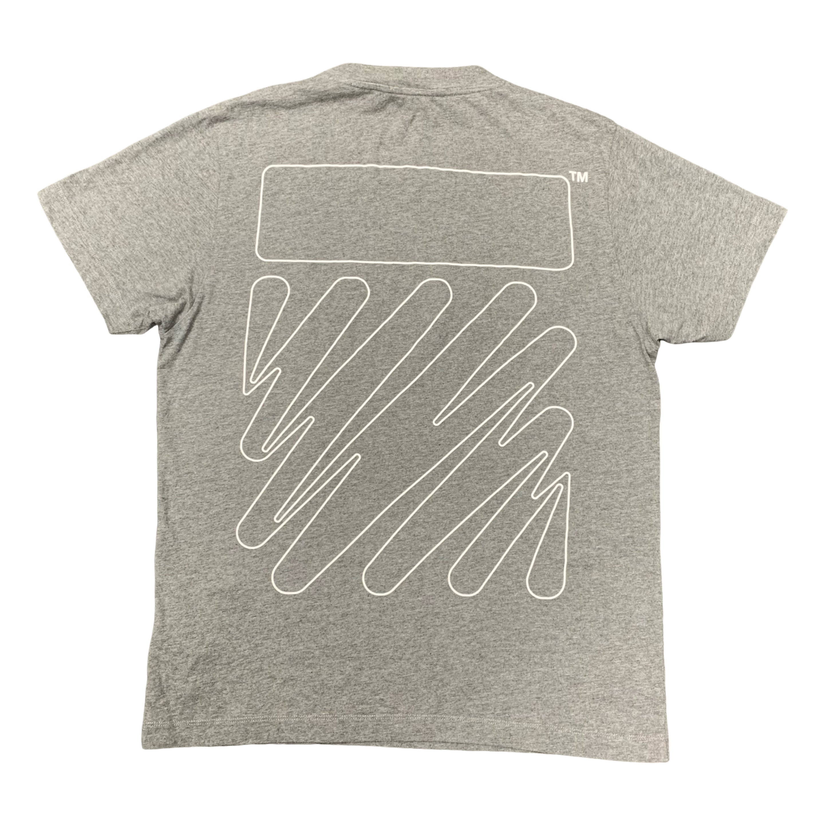 Off White Medium Tee Diag Outline Grey T-Shirt Virgil Abloh
