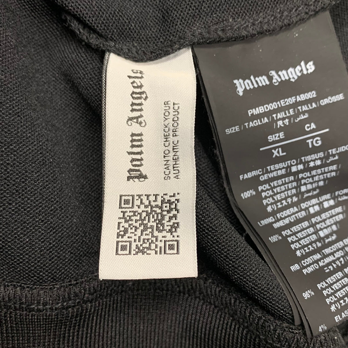 Palm Angels XL Jacket Black Rainbow Stripe Classic Track Top Jacket