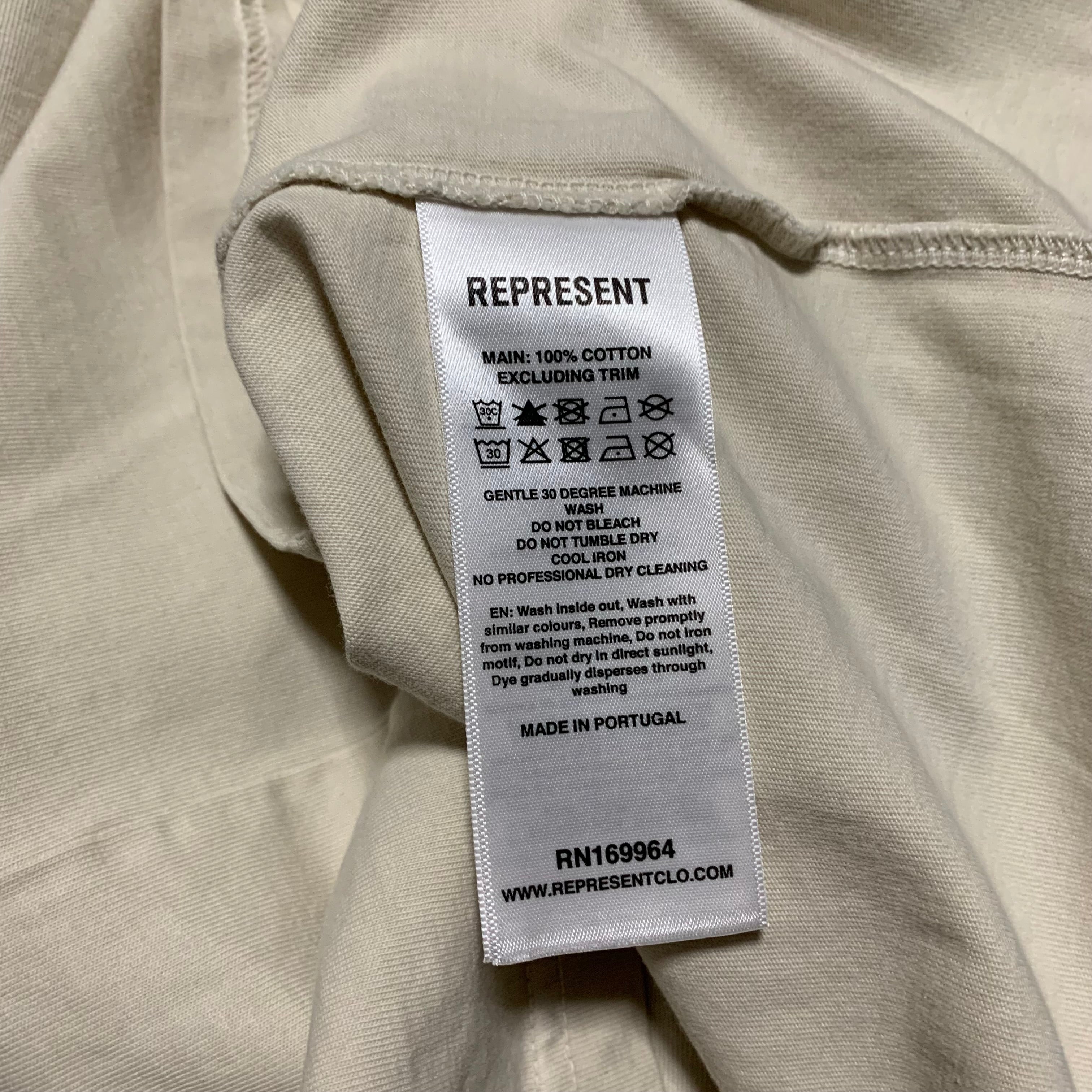 Represent XXS Grand Vintage Champagne Washed Sage Tee