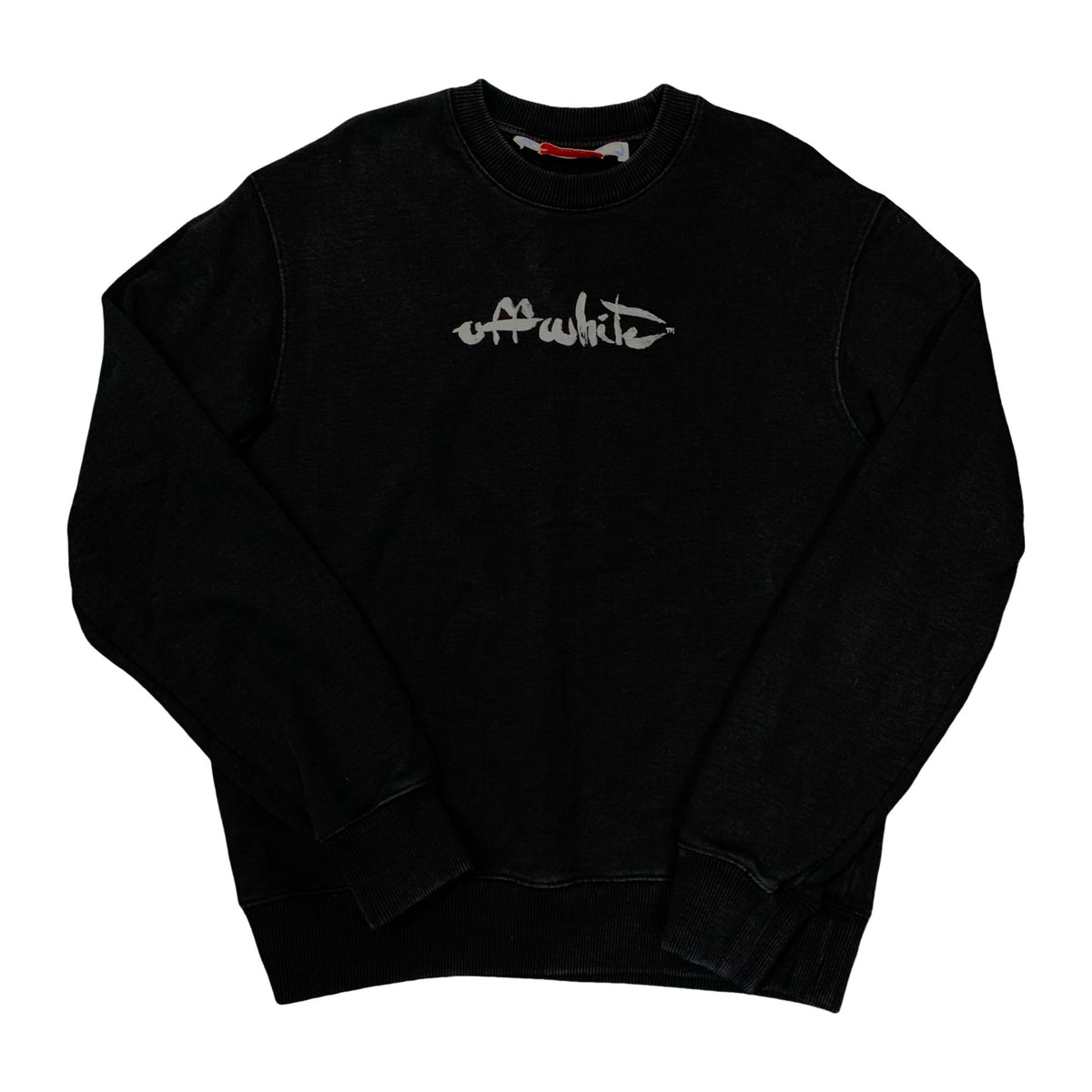 Off White Small Sweatshirt Paint Arrows Black Crewneck Virgil Abloh